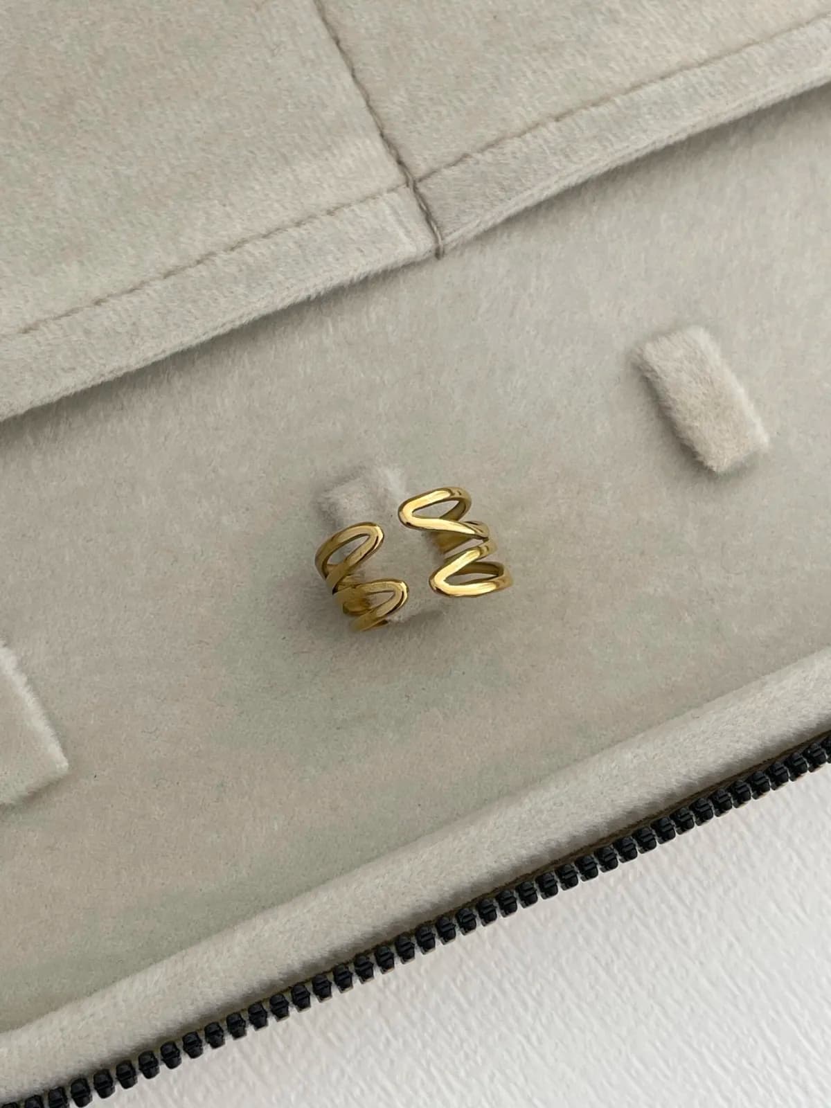 Özel Seri Pinterest Model Gold Ayarlanabilir Yüzük