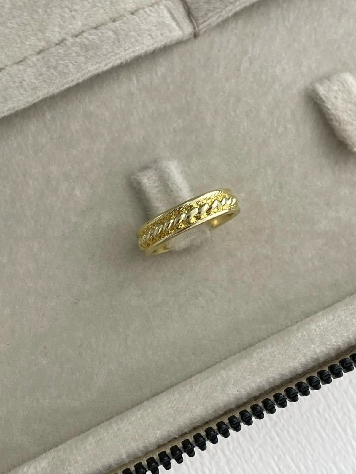 Özel Seri Pinterest Örgü Tasarım Ayarlanabilir Gold Yüzük