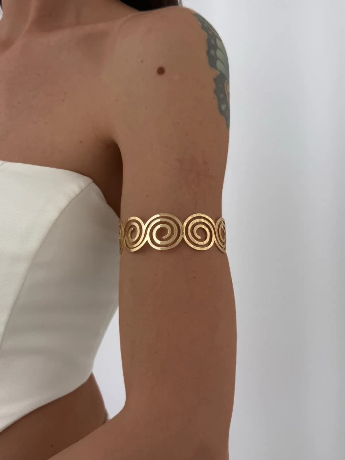 Özel Seri Spiral Tasarım Gold Ayarlanabilir Pazu Bileklik