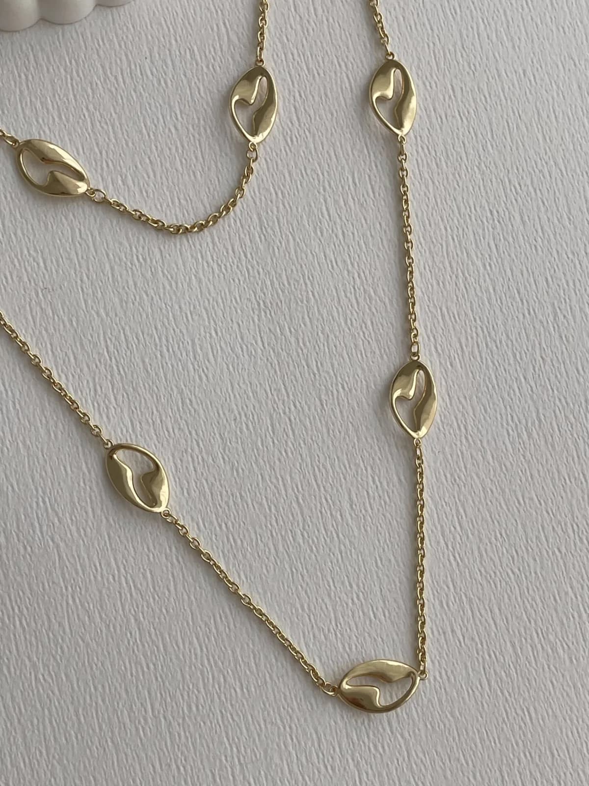 Özel Seri Çoklu Düğme Tasarım Gold Kolye