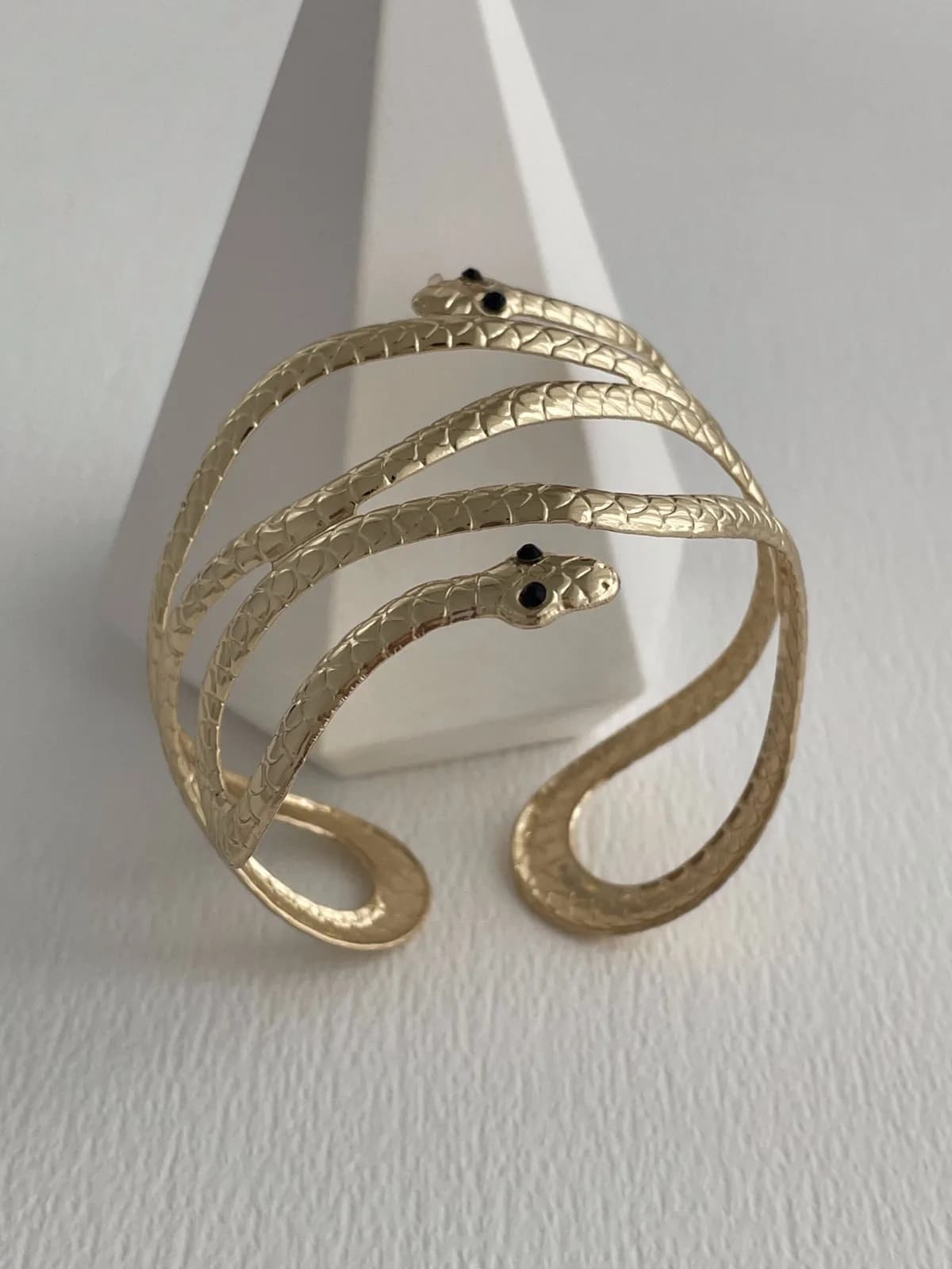 Özel Seri Yılan Tasarım Gold Ayarlanabilir Bileklik