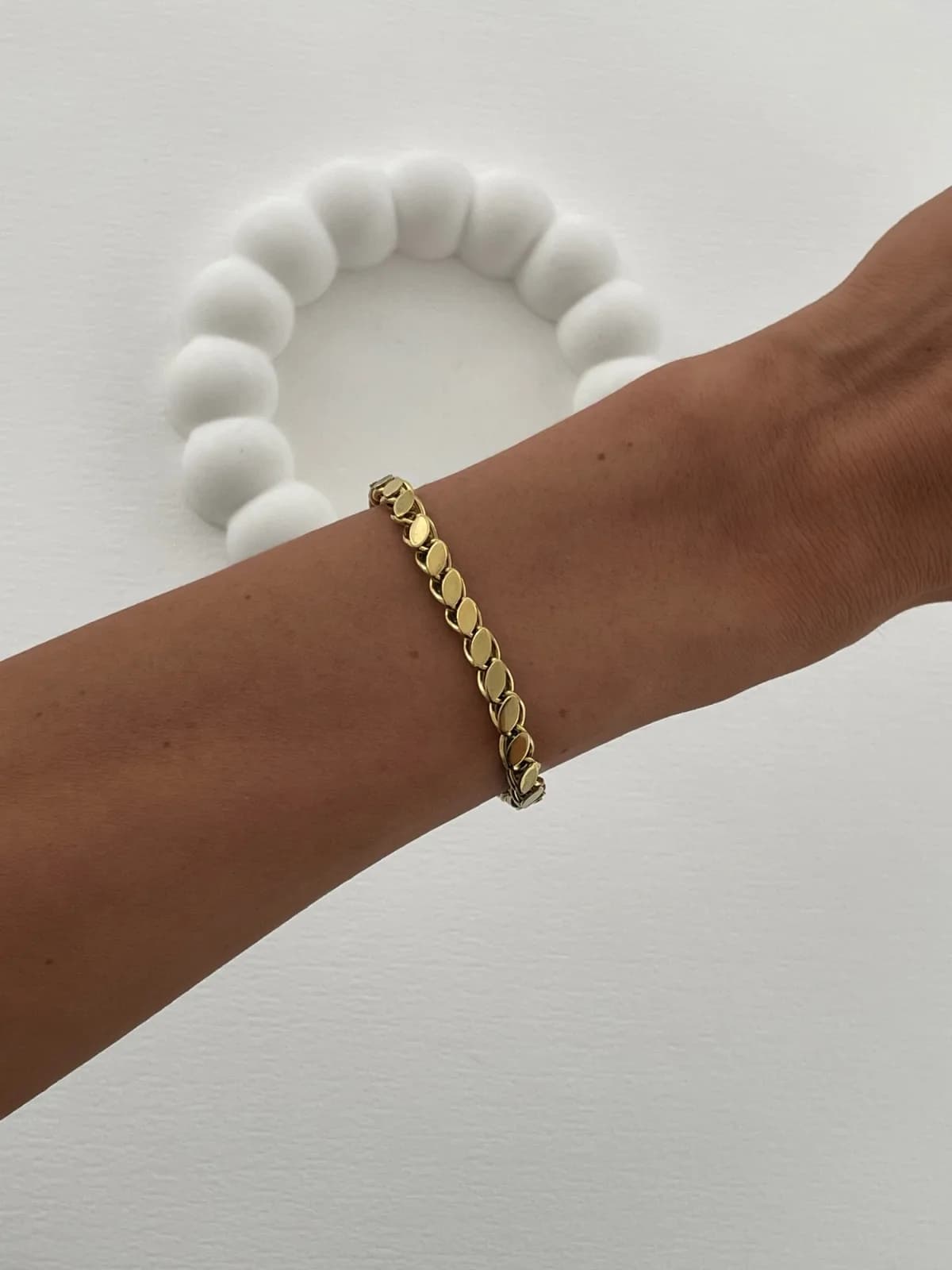 Çelik Arpa Tasarım Gold Bileklik