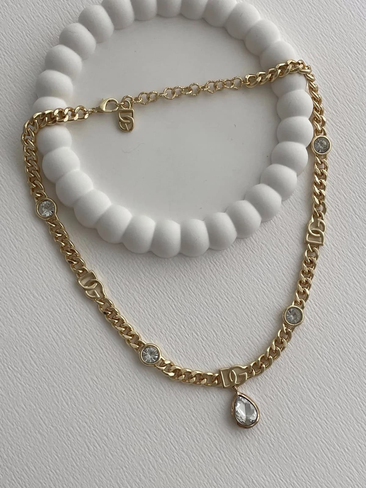 Özel Seri Zirkon Taşlı Marka Model Zincir Gold Kolye