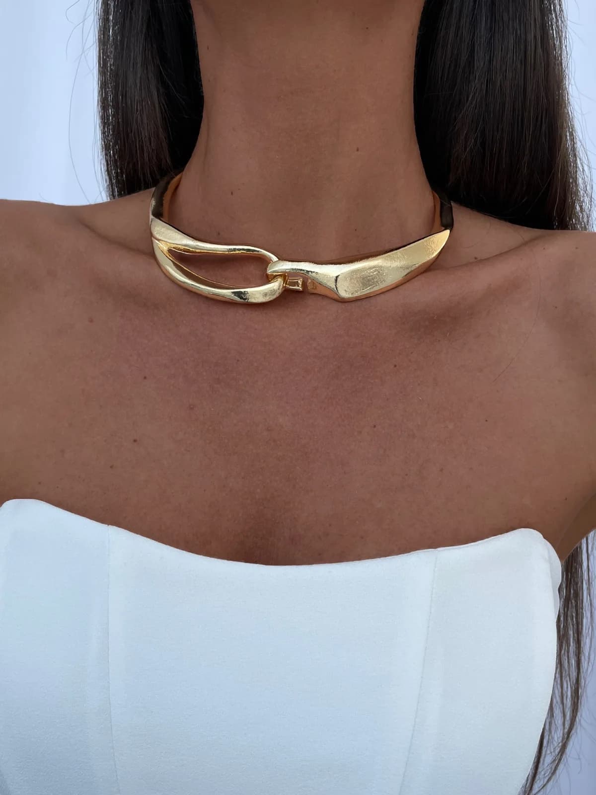Özel Seri Marka Model Gold Choker Kolye