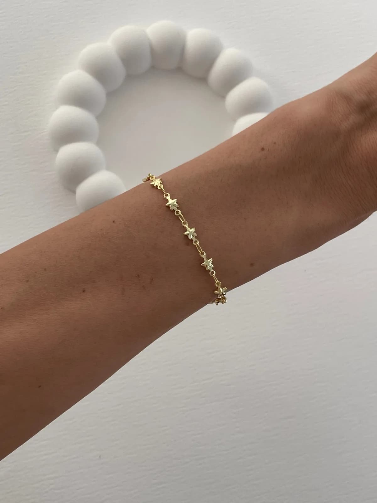 Özel Seri Yıldız Tasarım Gold Bileklik