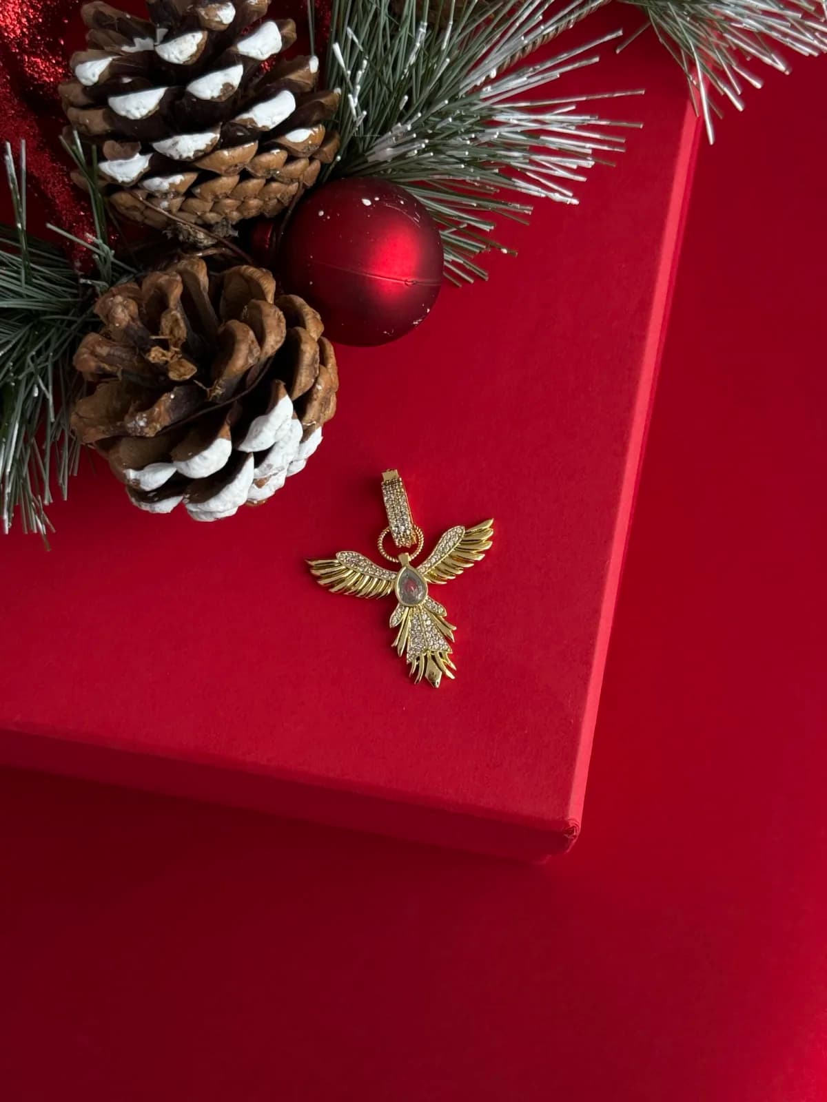 NS-Anka Kuş Büyük Gold Charm uç