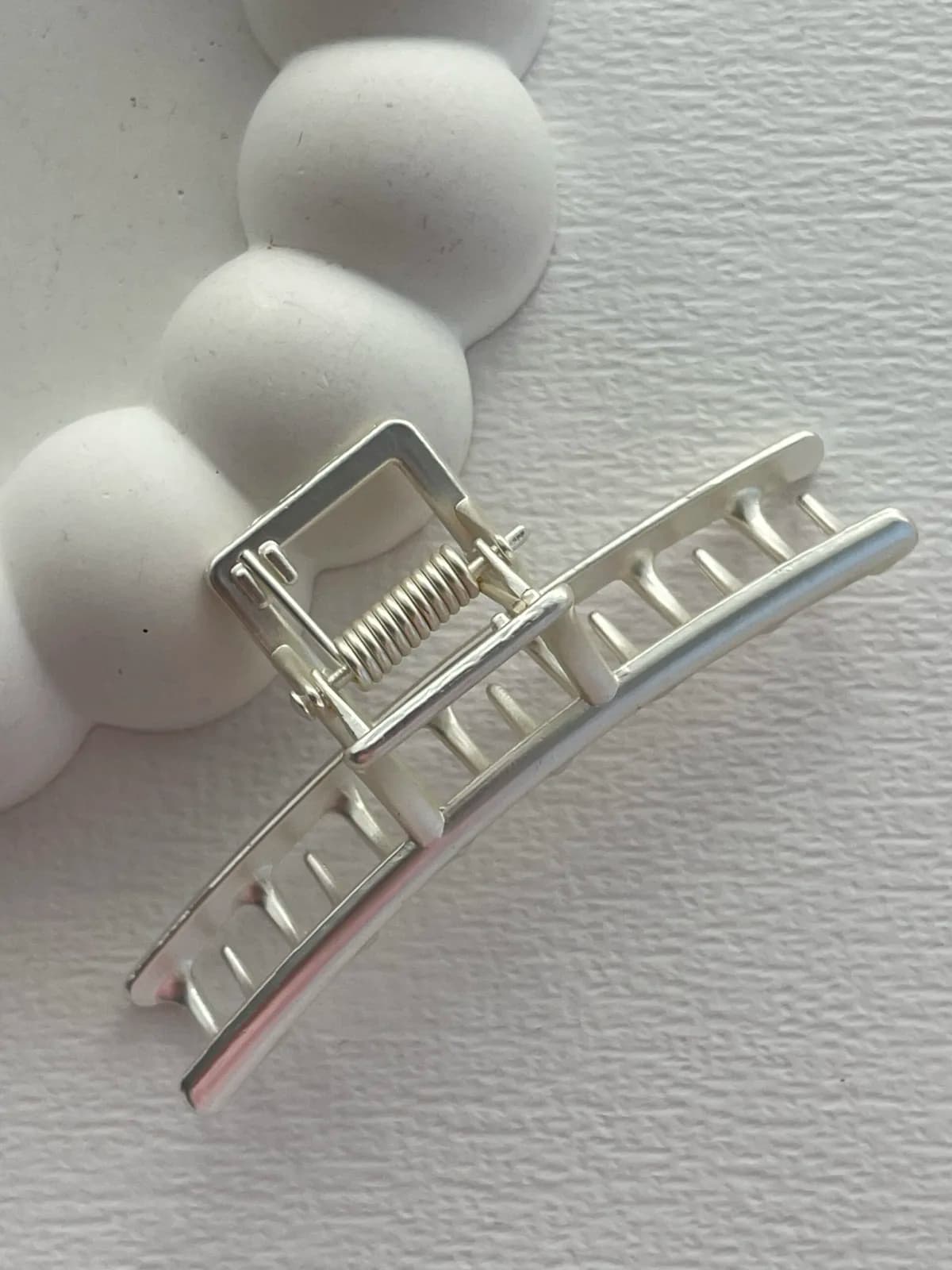 Premium Mat Metal Mandallı Gümüş Toka
