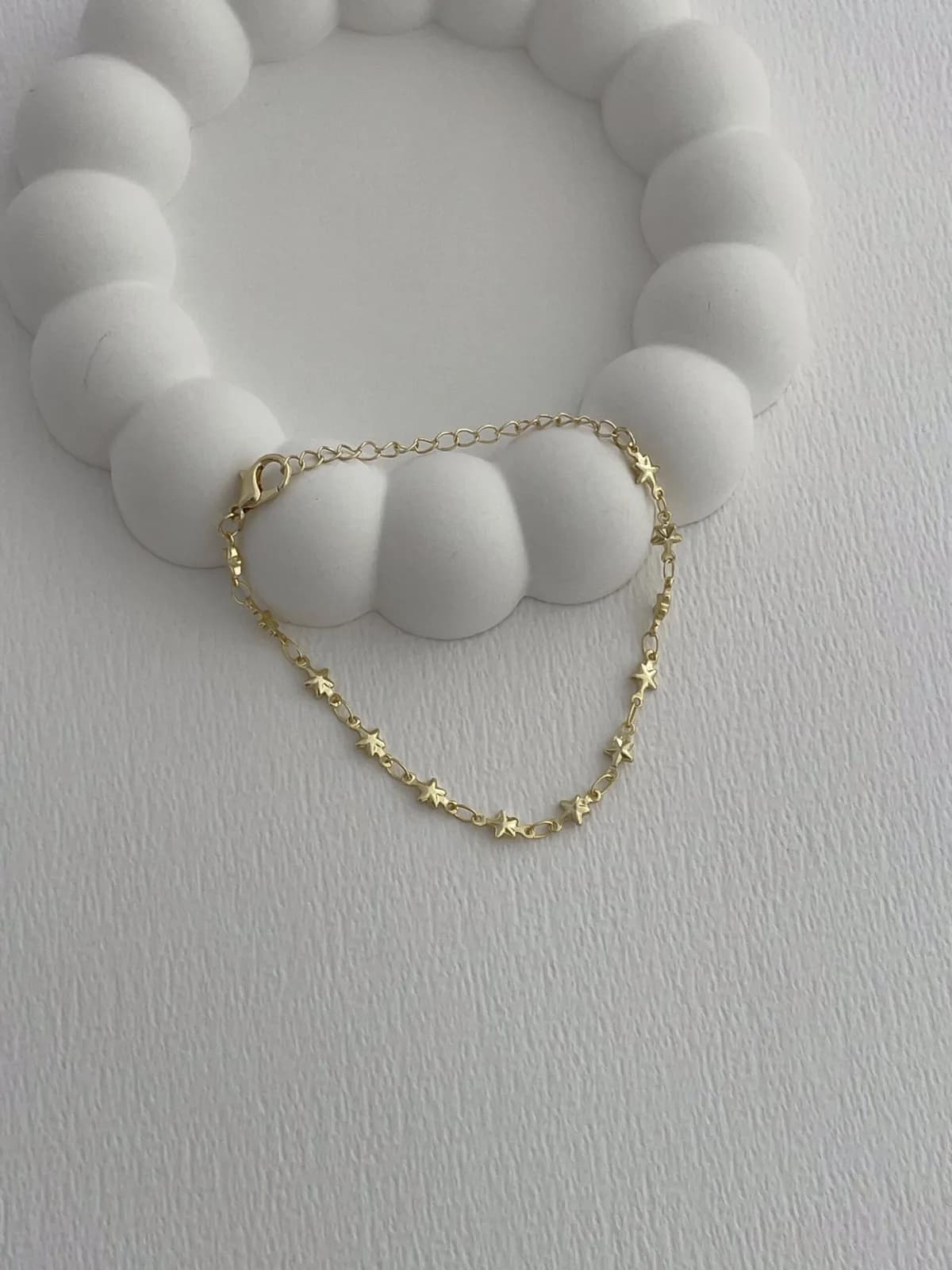 Özel Seri Yıldız Tasarım Gold Bileklik