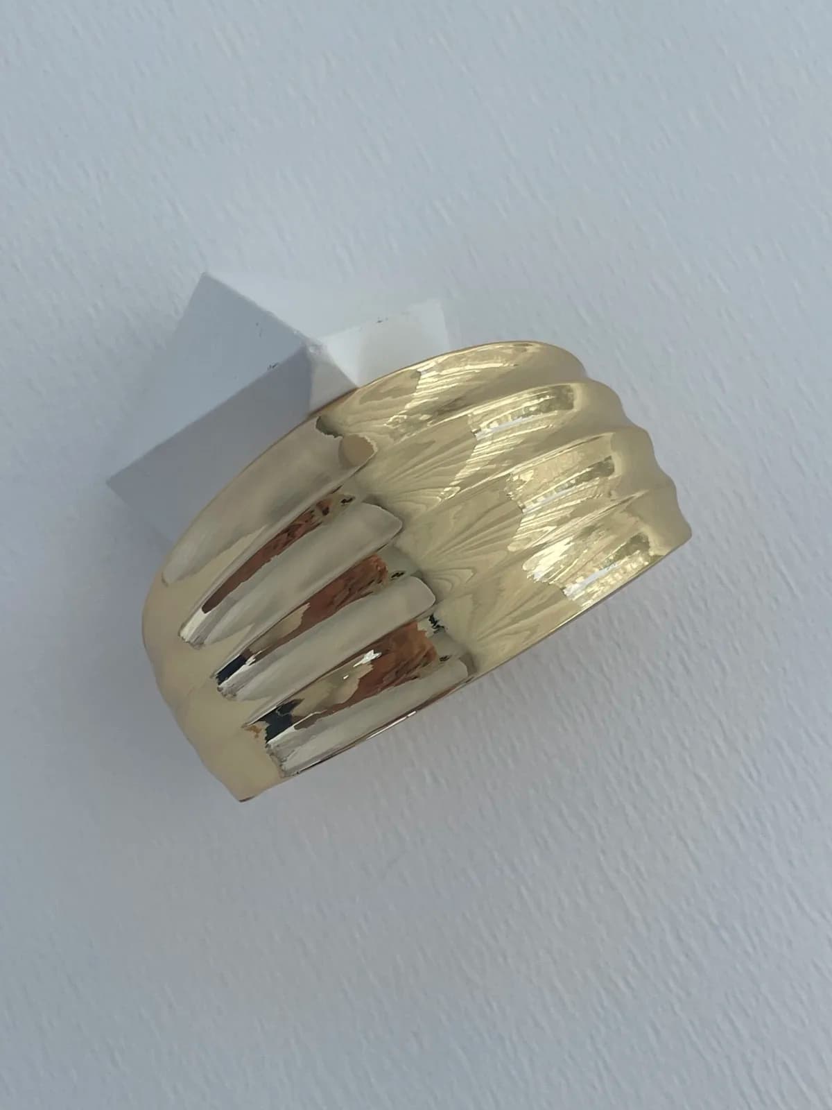 Özel Seri Kalın Tırtık Tasarım Gold Kelepçe Bileklik