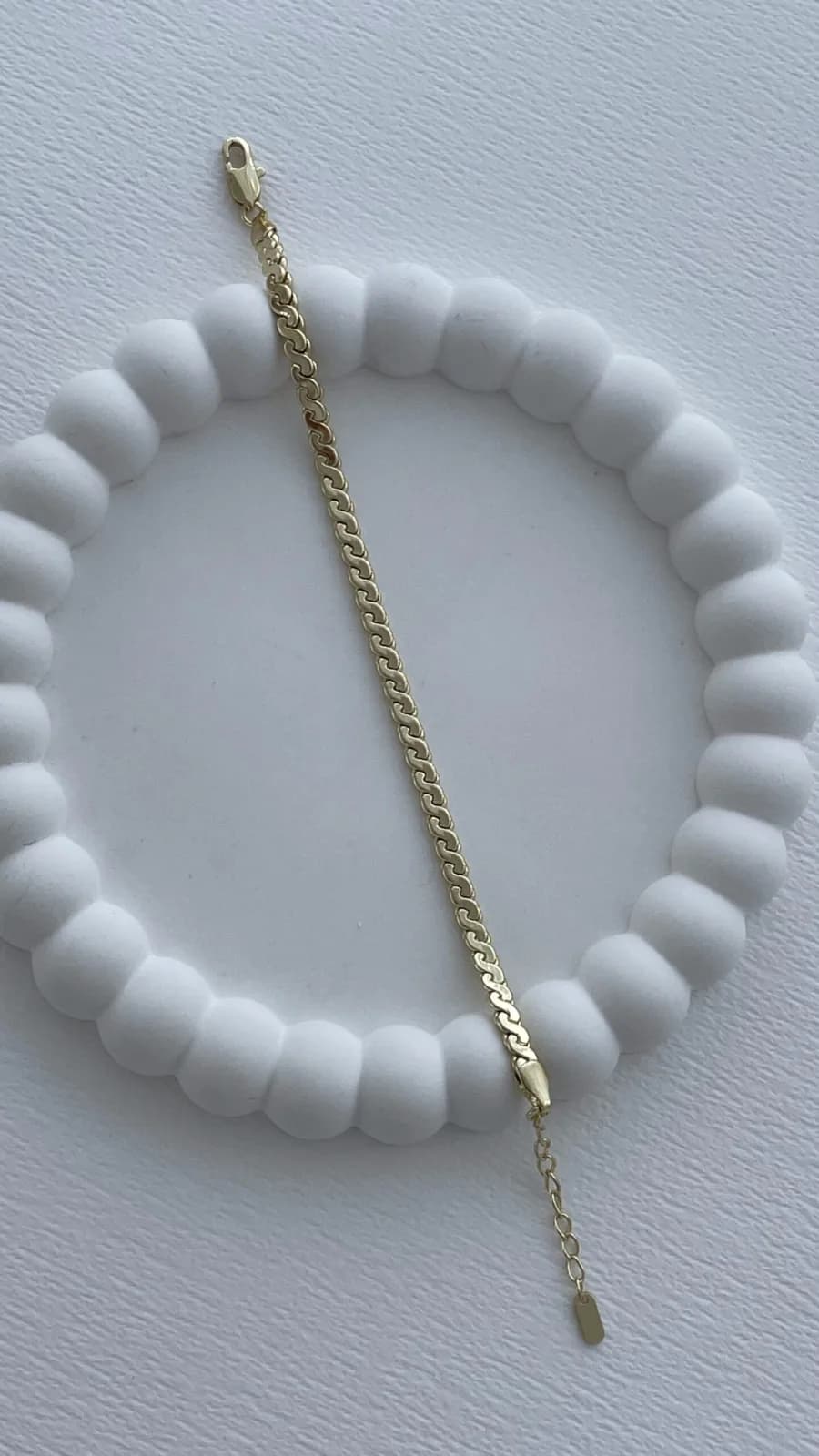 Özel Seri İnce Ezme Örgü Tasarım Gold Bileklik
