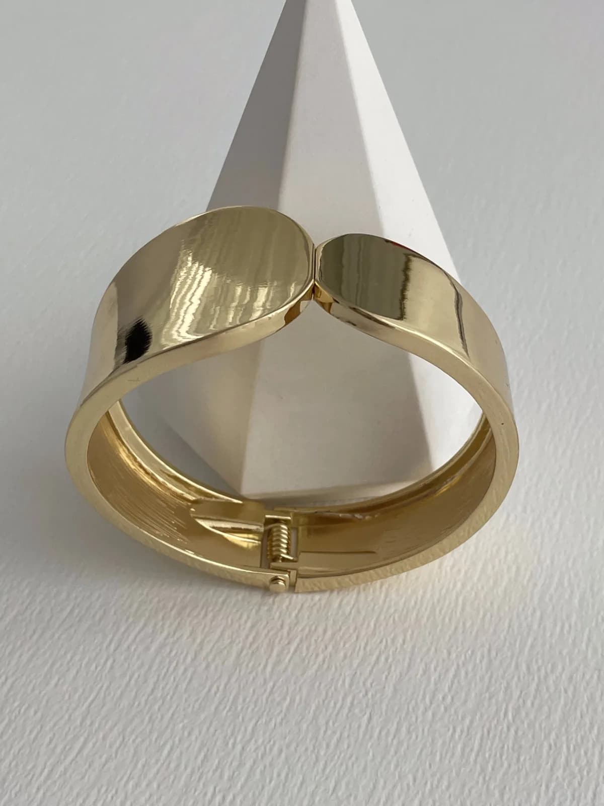 Özel Seri Büyük &amp; Küçük Oval Tasarım Gold Kelepçe bileklik