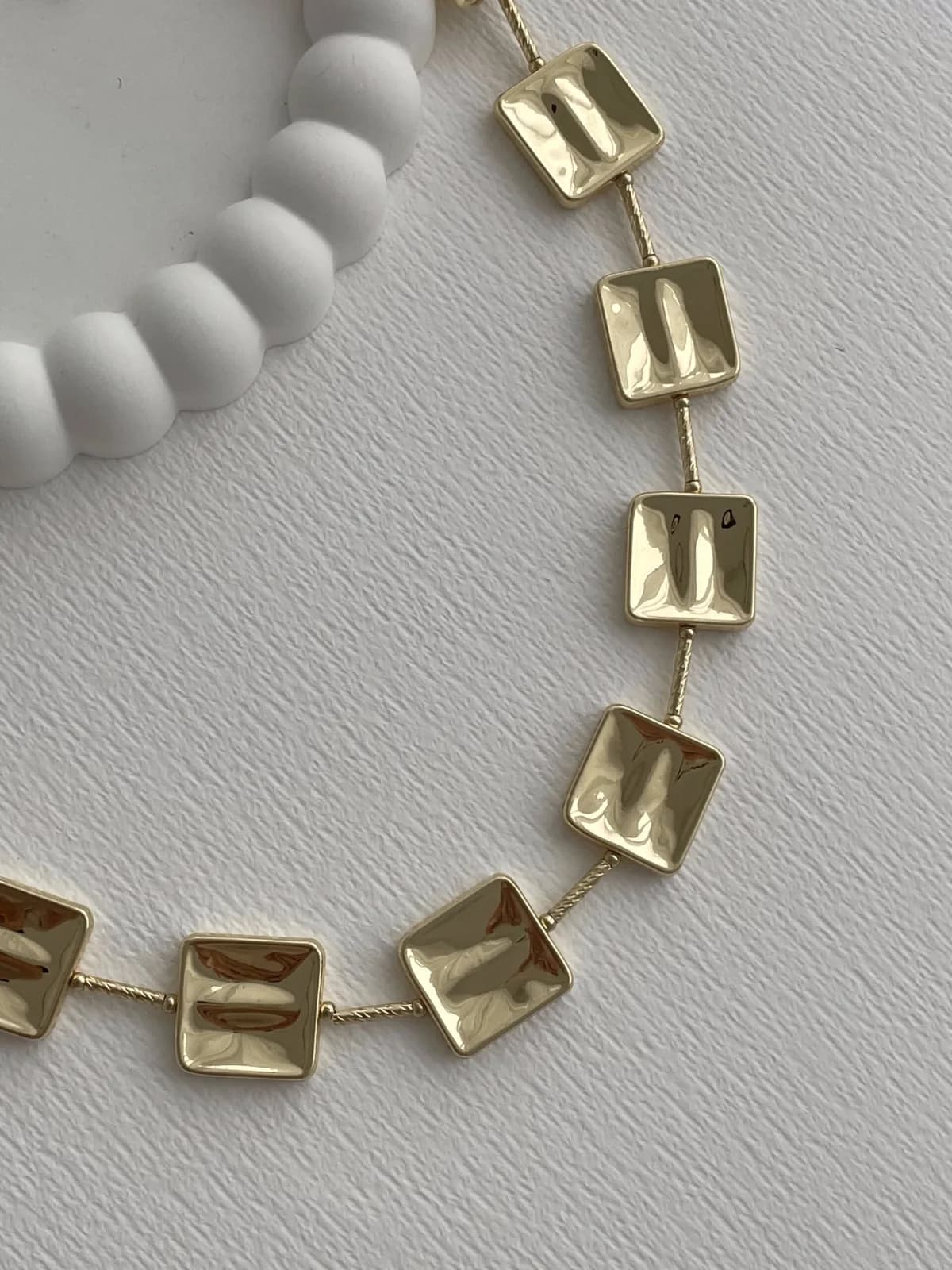 Özel Seri Kare Gold Kolye