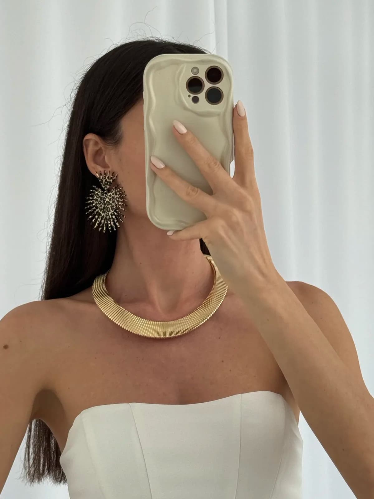 Özel Seri ZR Model Leopar Desen Gold Küpe