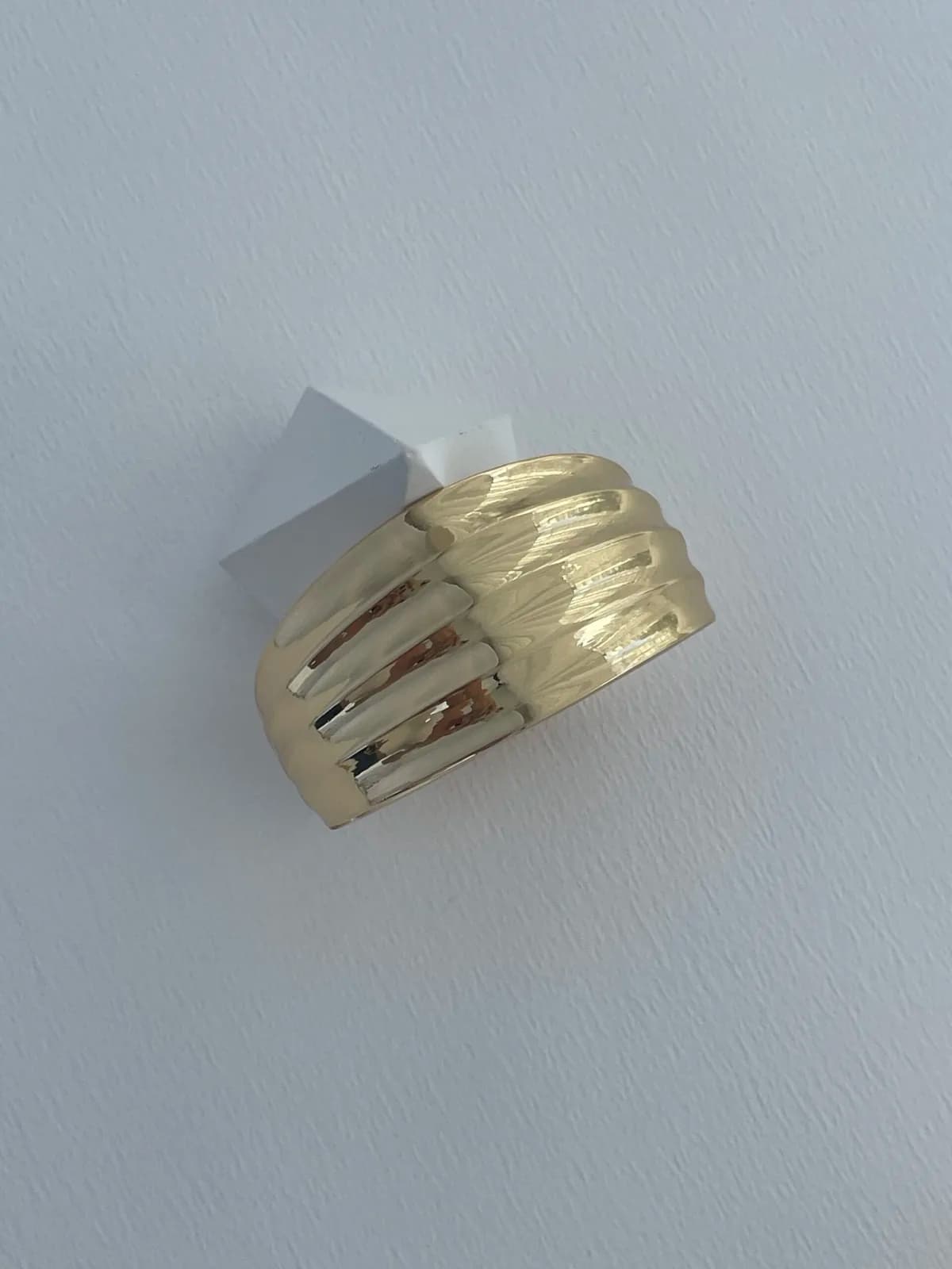 Özel Seri Kalın Tırtık Tasarım Gold Kelepçe Bileklik