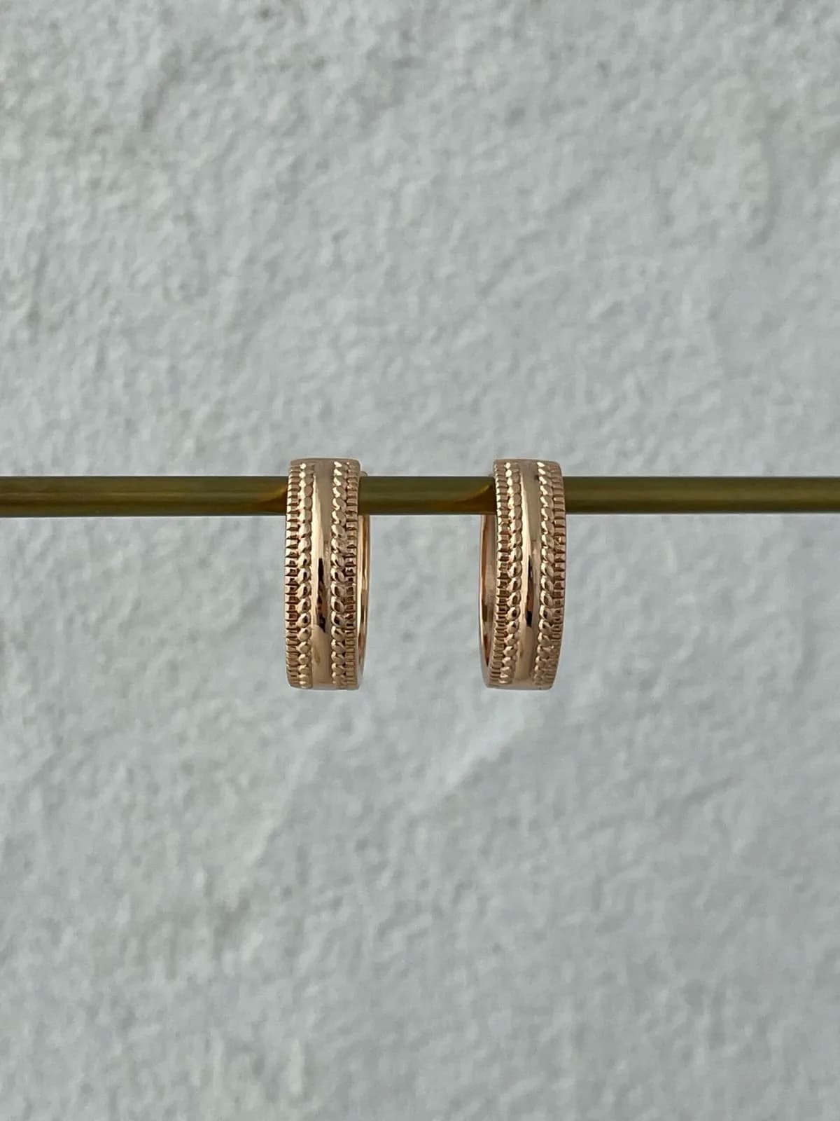 XUPING Desenli Kalın Gold Halka Küpe