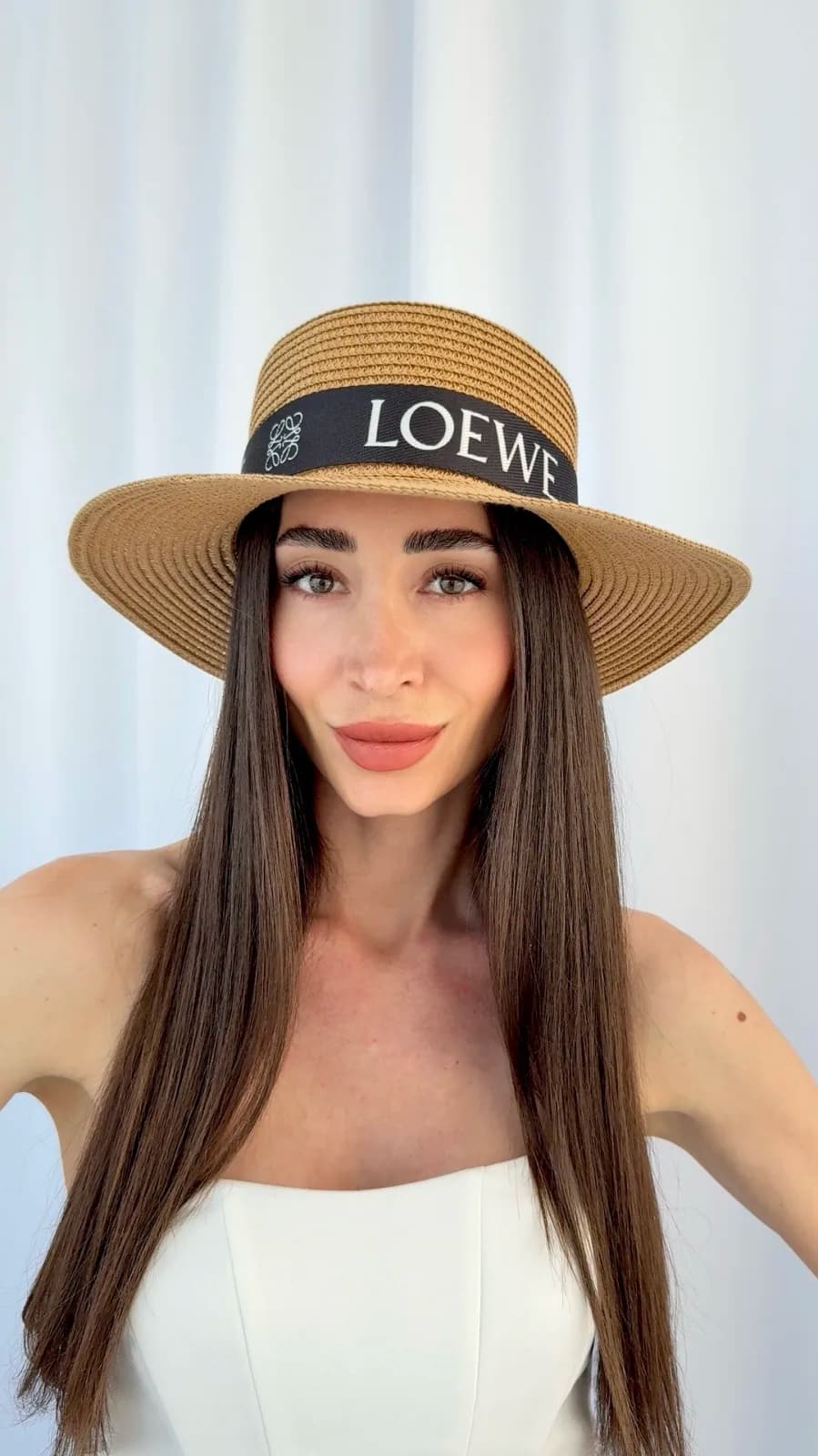 LW Marka Model Camel Hasır Şapka
