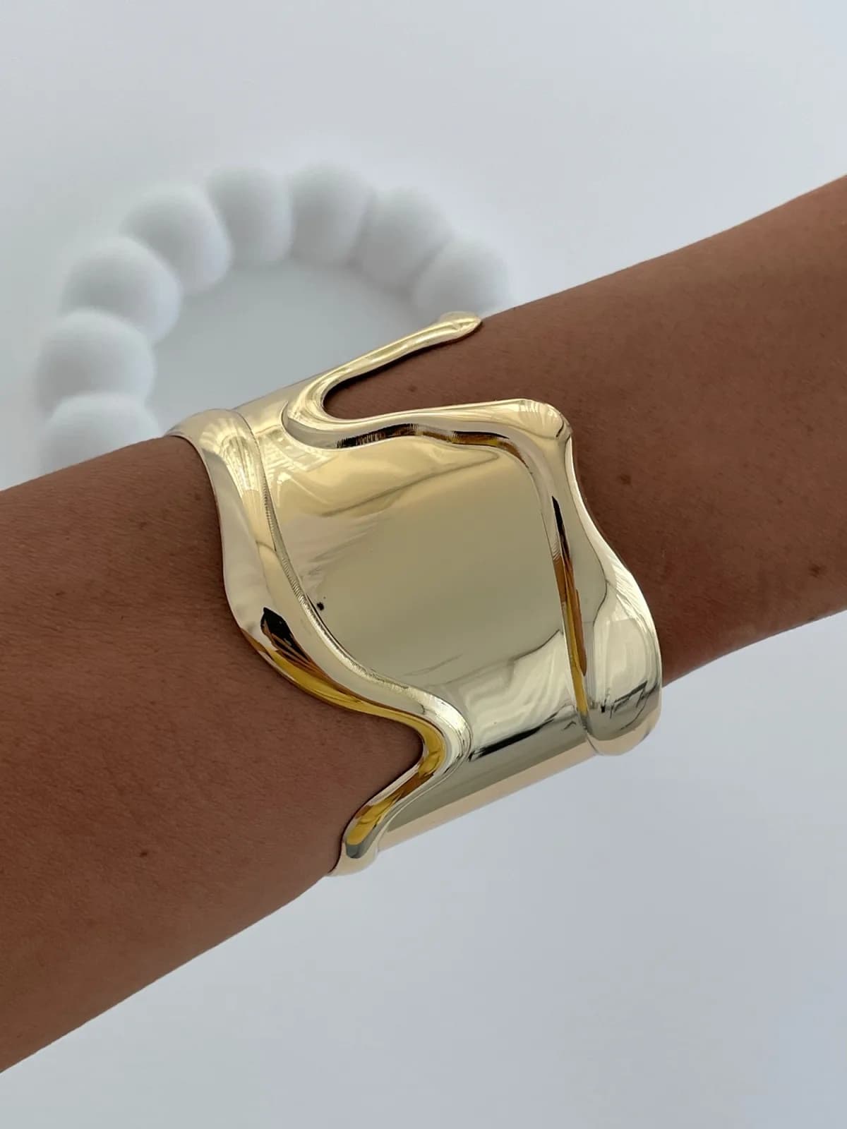 Özel Seri Soyut Tasarım Sıkıştırılabilir Gold Bileklik