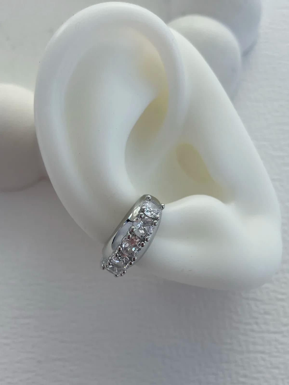 Özel Seri Tektaş Sıralı Gümüş Earcuff