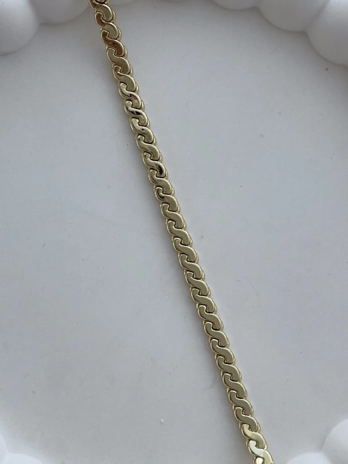 Özel Seri İnce Ezme Örgü Tasarım Gold Bileklik