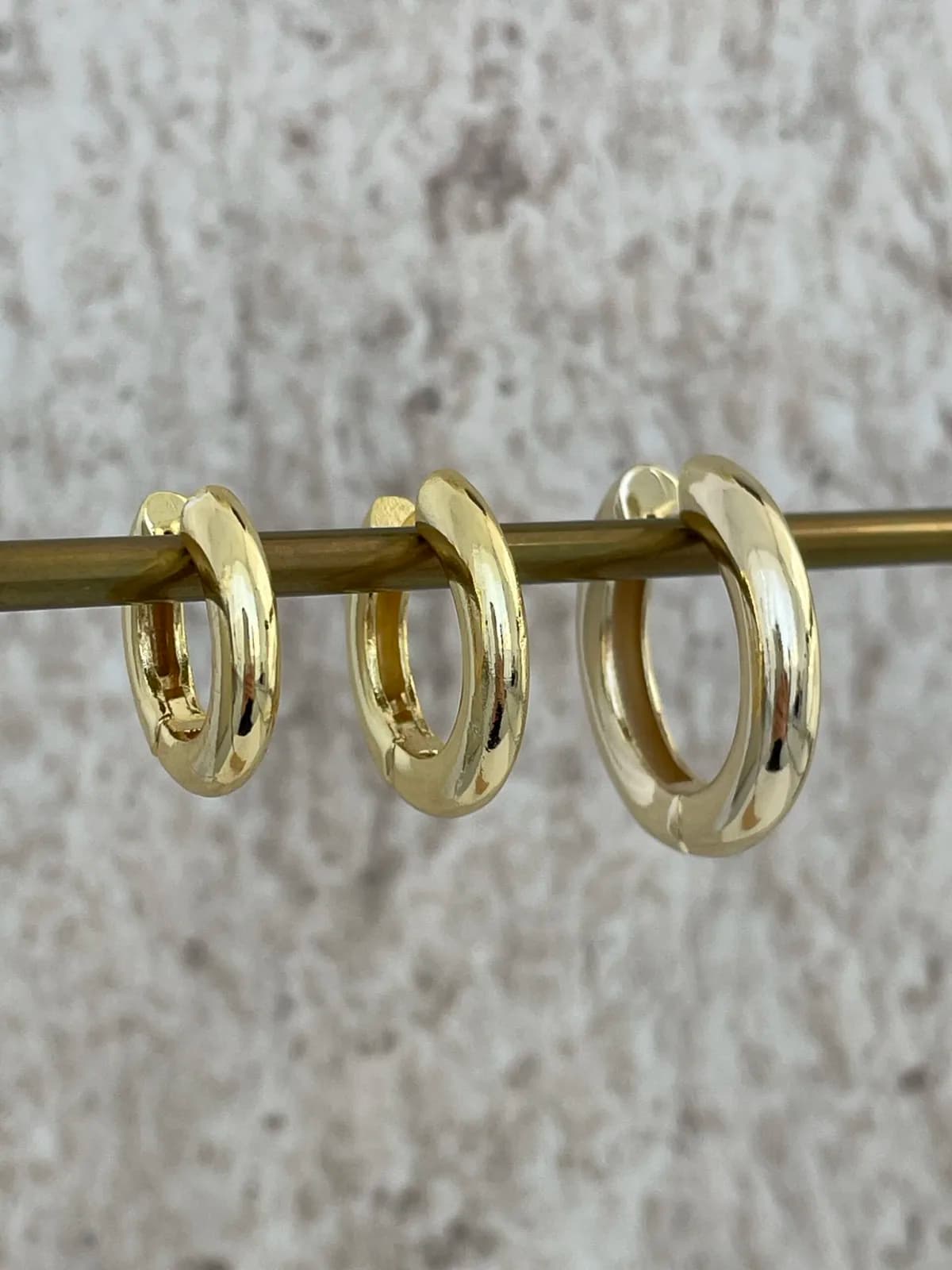 Özel Seri Küçük Gold Halka Küpe