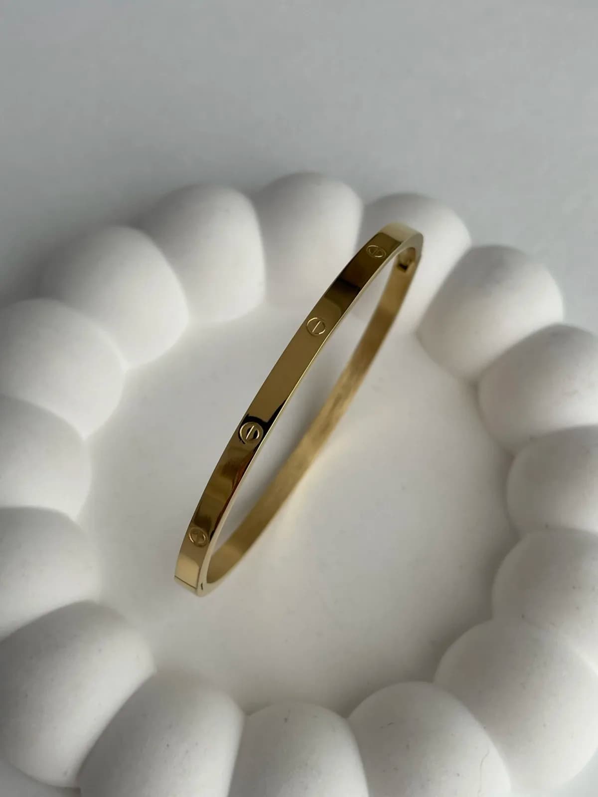 Çelik İnce Taşsız Marka Gold Kelepçe Bileklik 16
