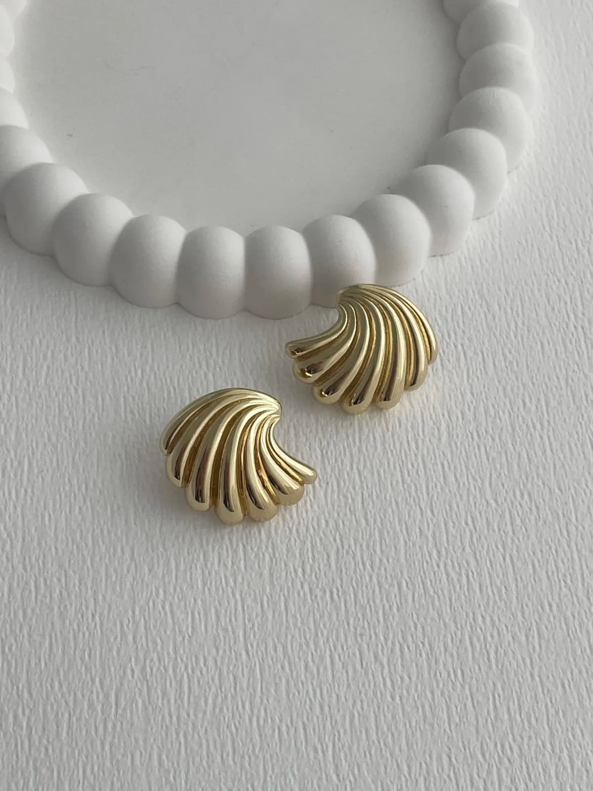 Özel Seri Kanat Tasarım Gold Küpe