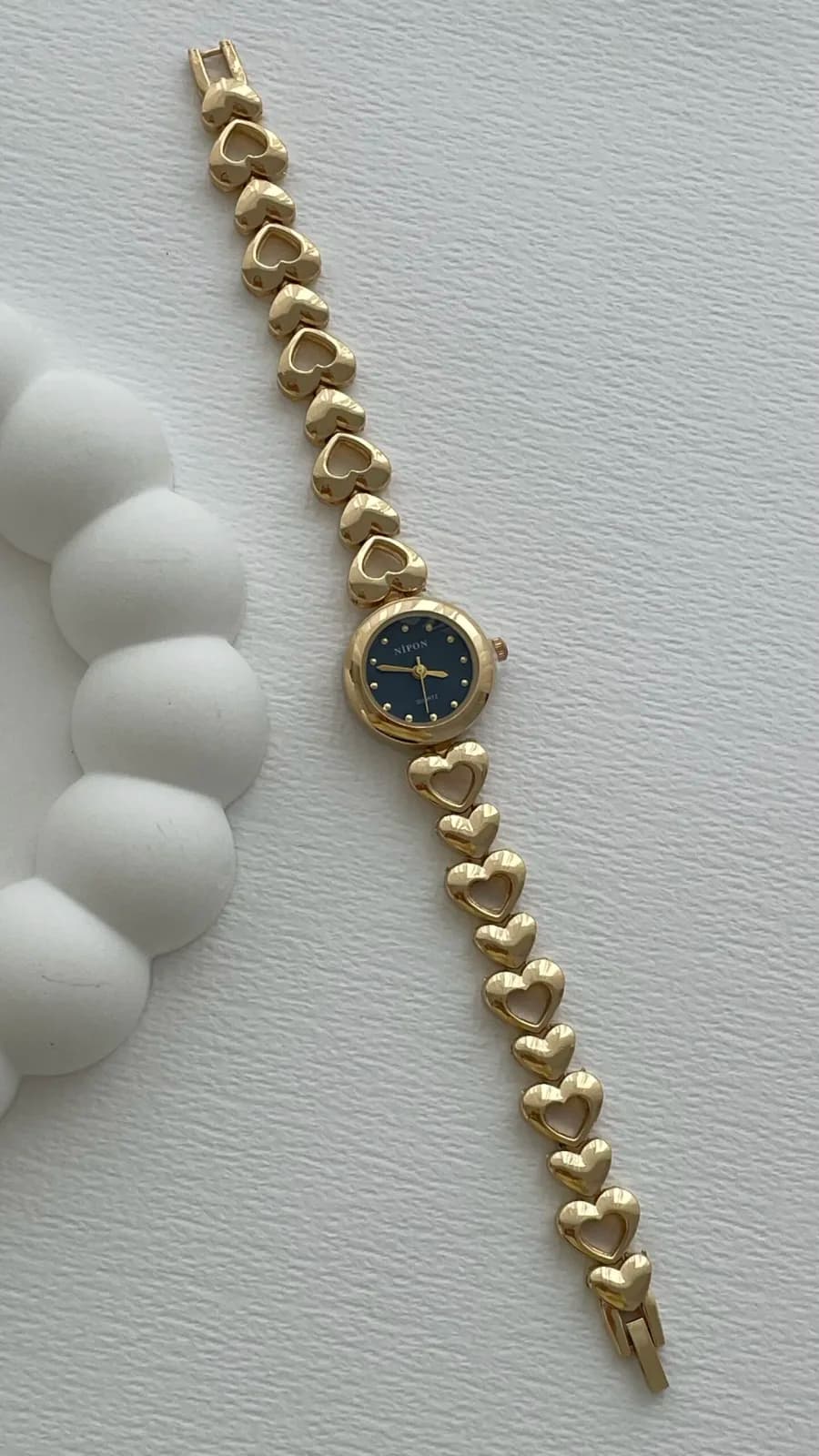 Yuvarlak Tasarım Kadranı Siyah Gold Vintage Saat