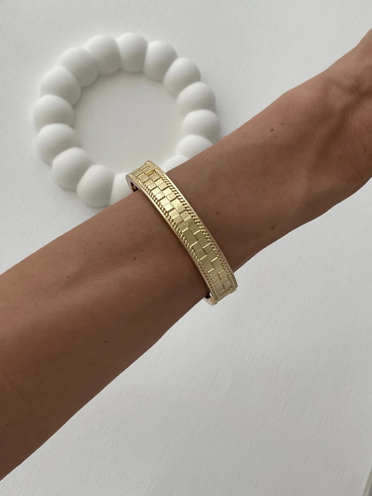 Özel Seri Geometrik Desen Gold Kelepçe Bileklik