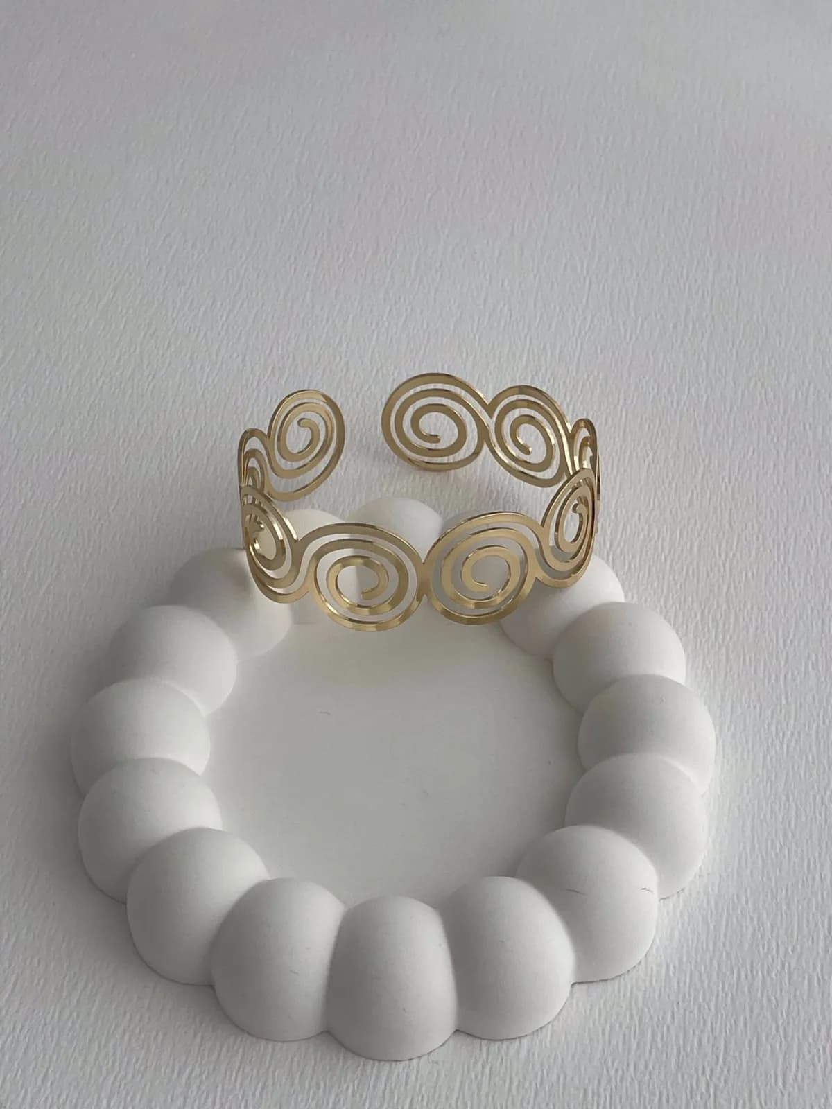 Özel Seri Spiral Tasarım Gold Ayarlanabilir Pazu Bileklik