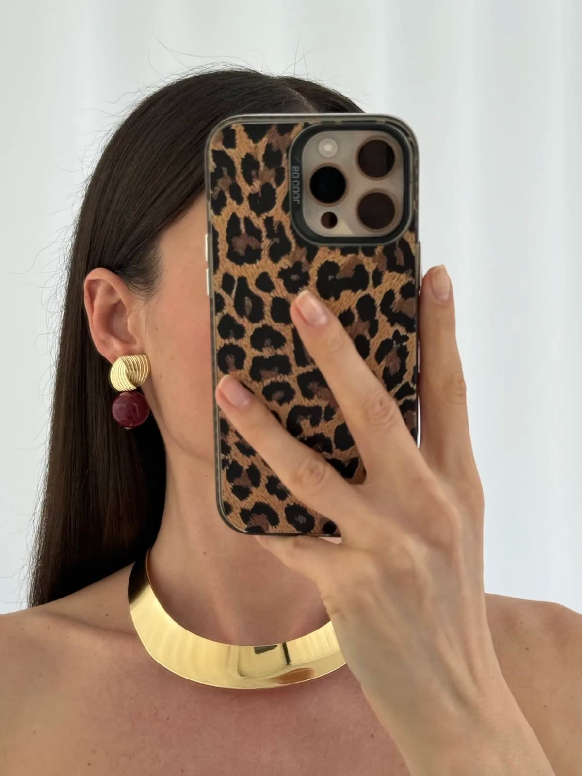 Özel Seri Gold Tırtık Model Bordo Top Küpe