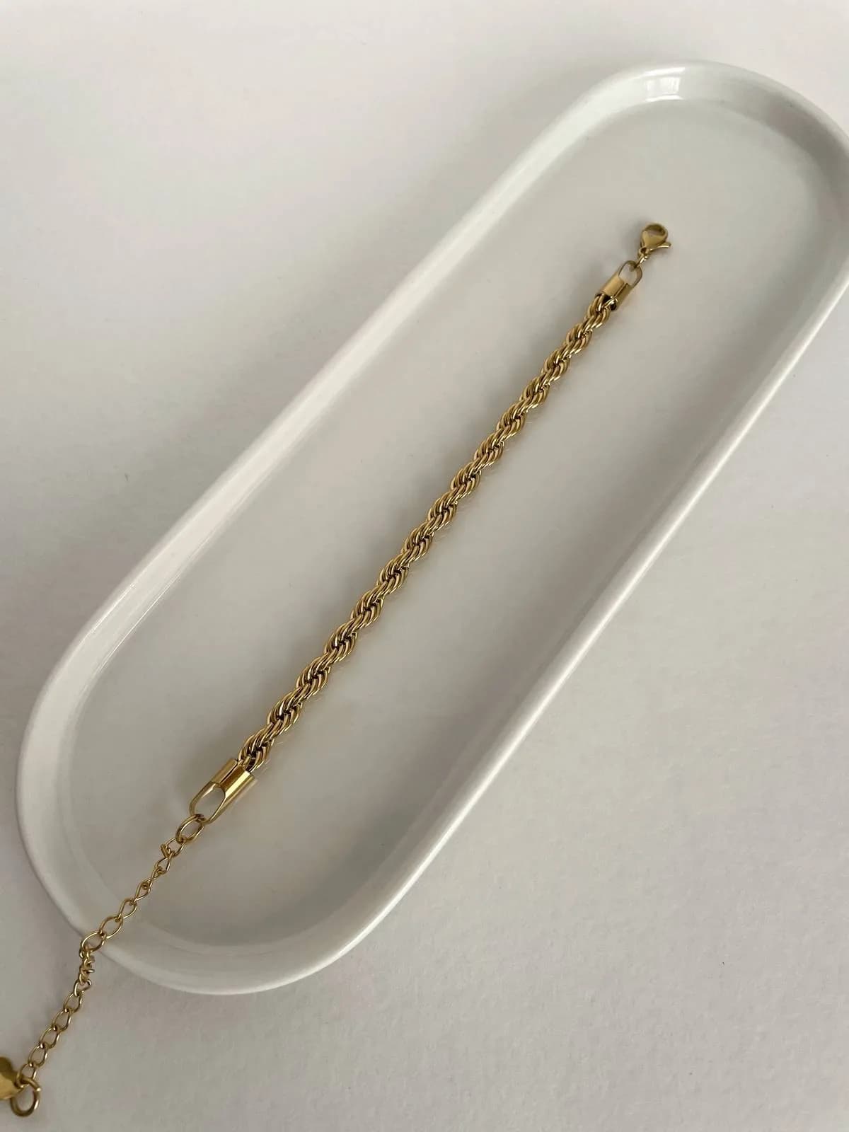 Çelik Gold 3mm Burgu Zincir Bileklik