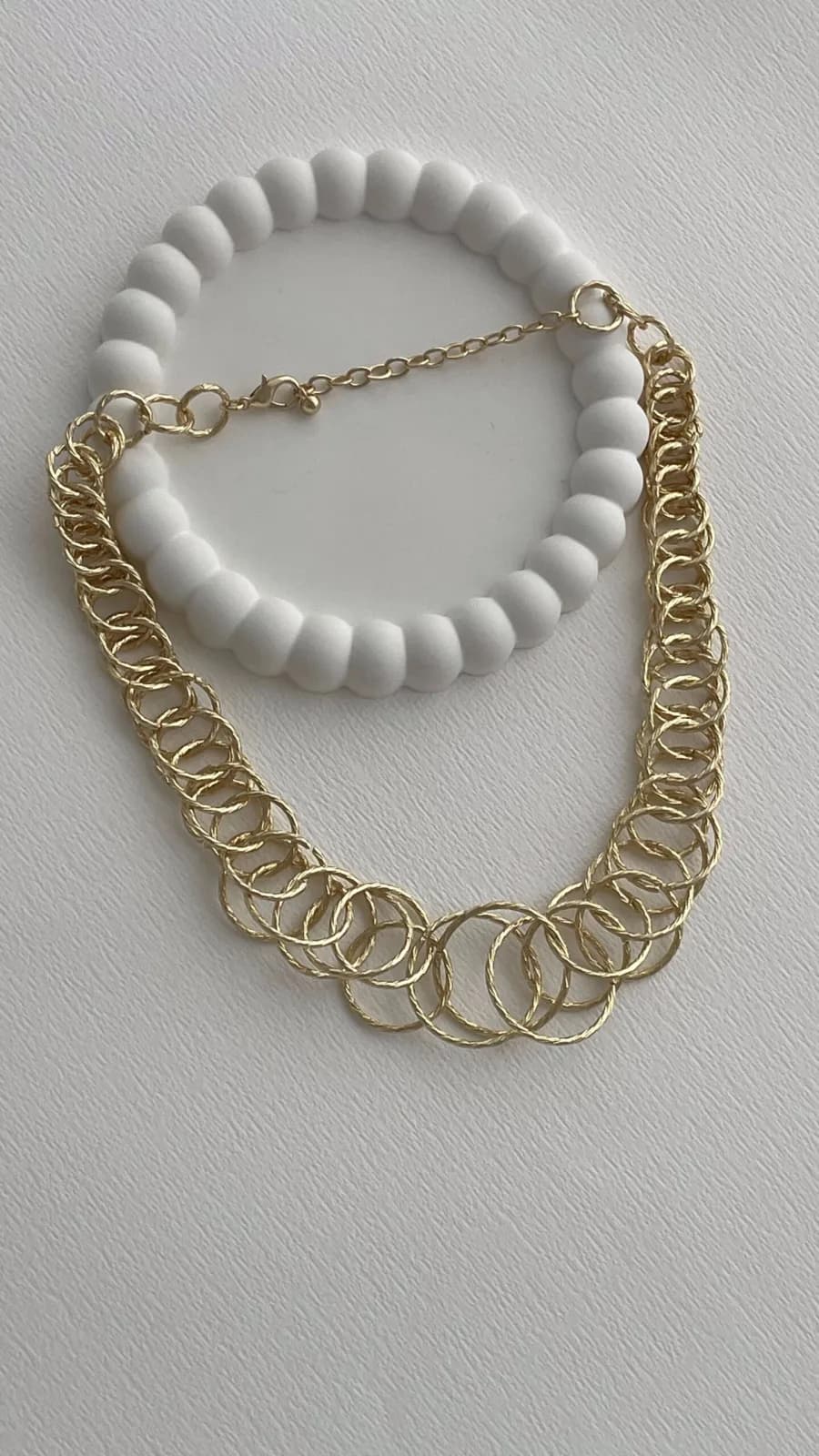 Özel Seri Çoklu Halka Gold Kolye