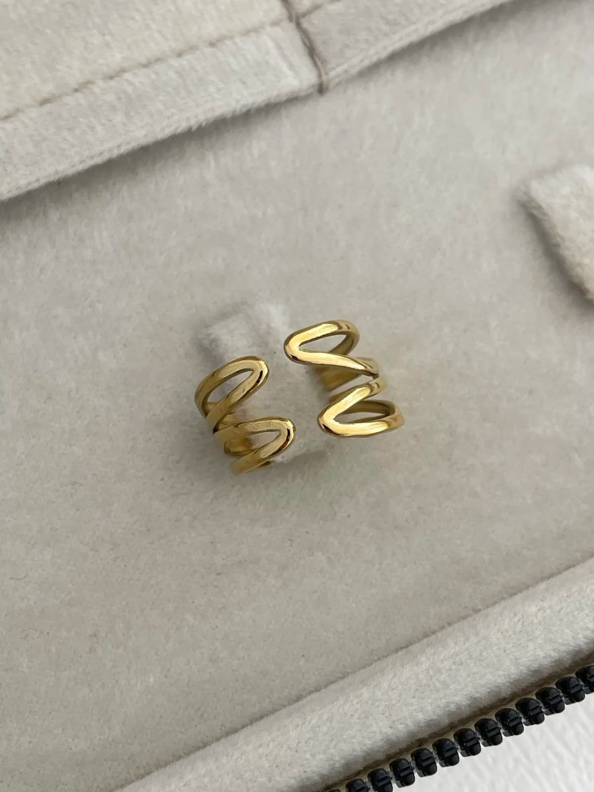 Özel Seri Pinterest Model Gold Ayarlanabilir Yüzük