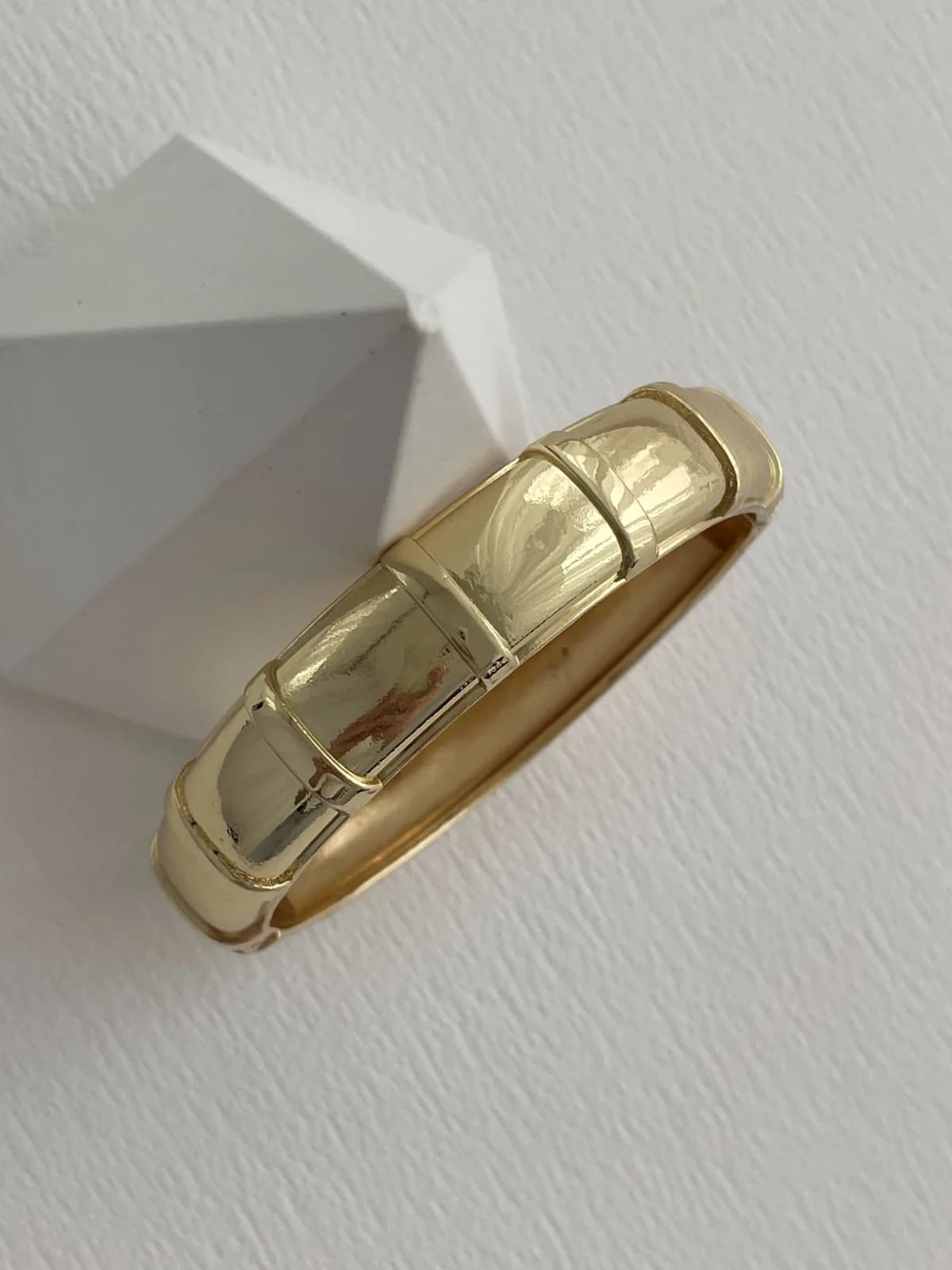 Özel Seri Geometrik Tasarım Gold Kelepçe Bileklik