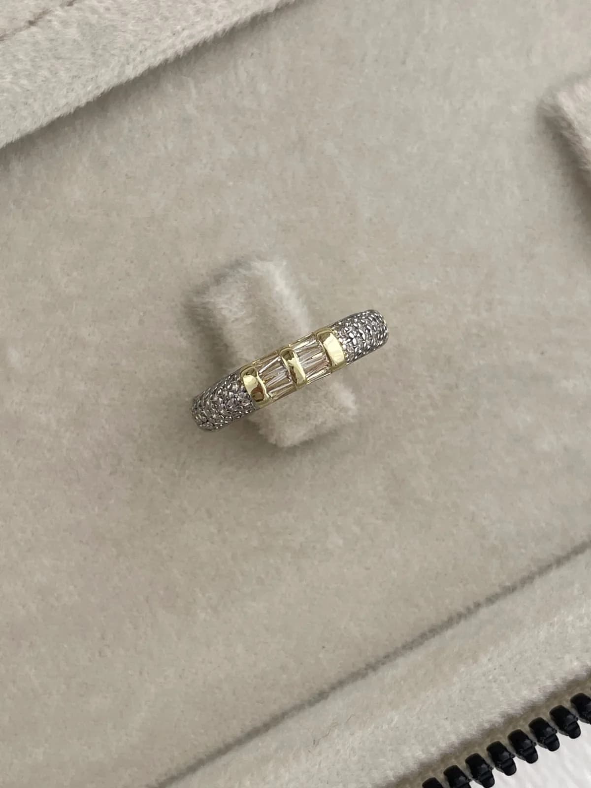 Özel Seri Baget&amp;Zirkon Taşlı Ayarlanabilir Gold Yüzük