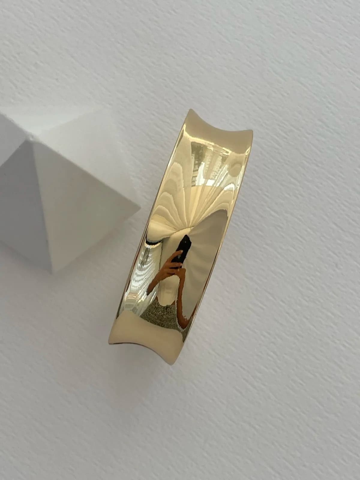 Özel Seri Halka Tasarım Gold Kelepçe Bileklik