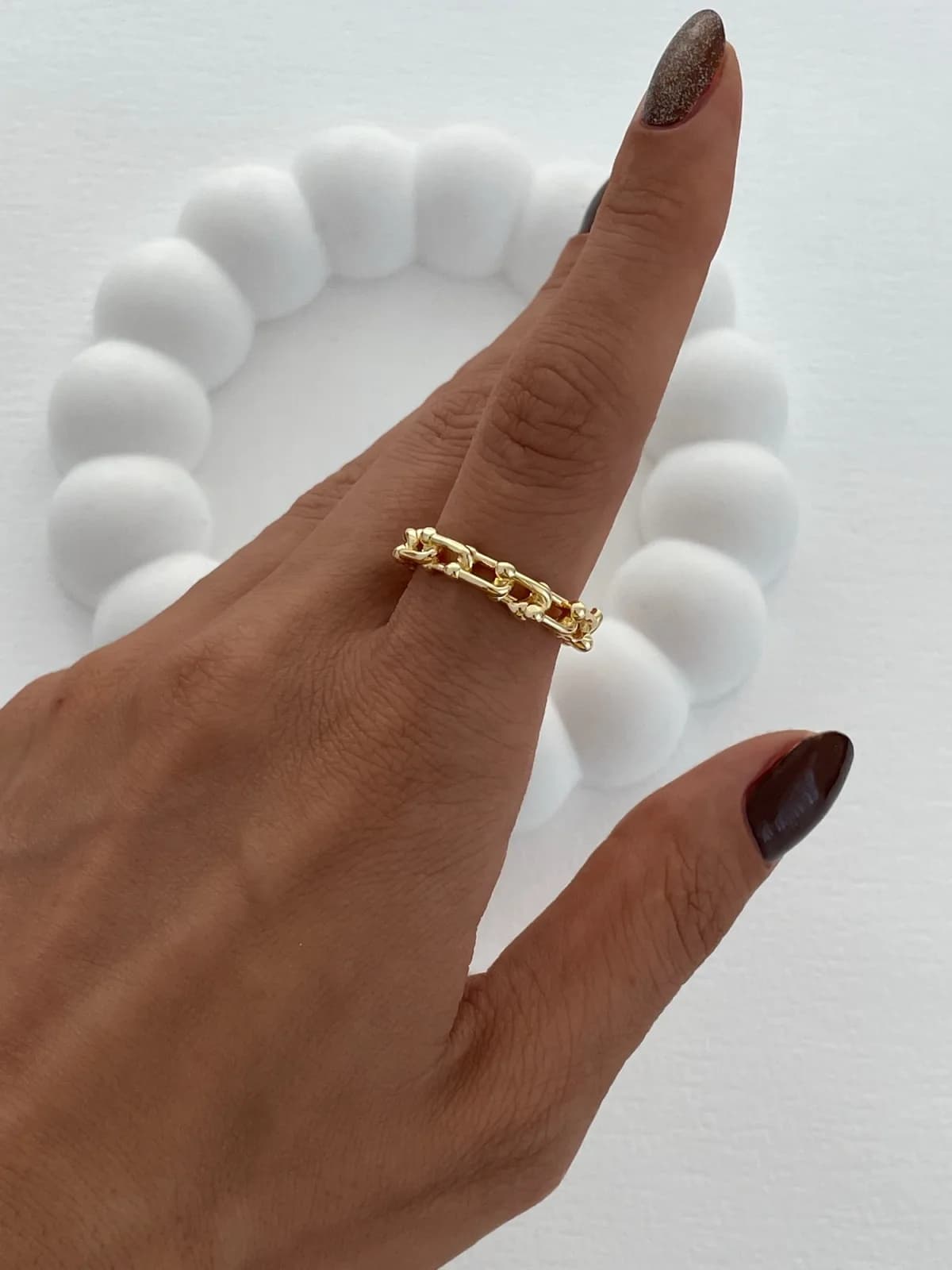 Özel Seri Zirkon Taş Marka Model Ayarlanabilir Gold Yüzük