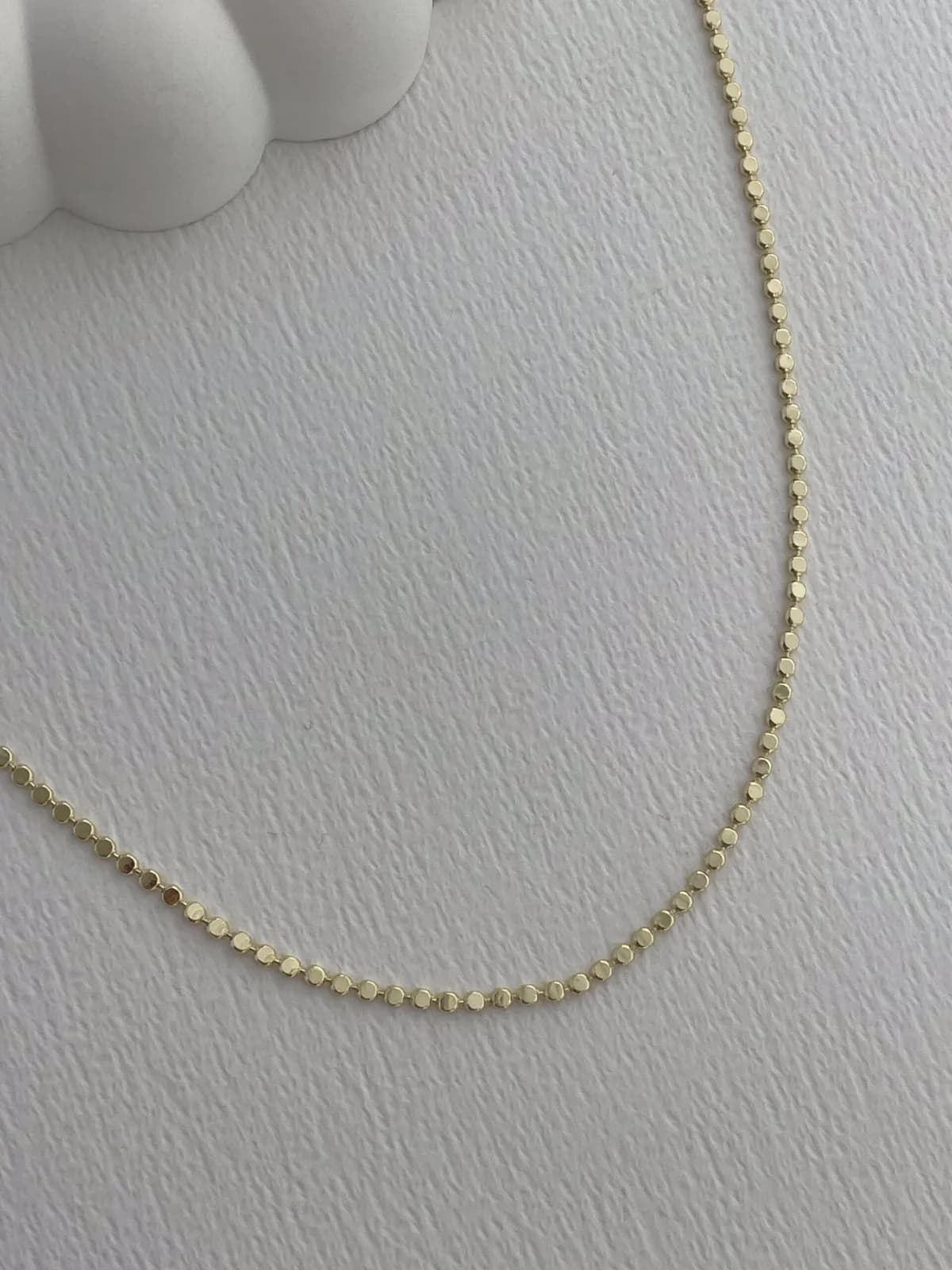 Özel Seri Yuvarlak Ezme Plaka Zincir Gold Kolye