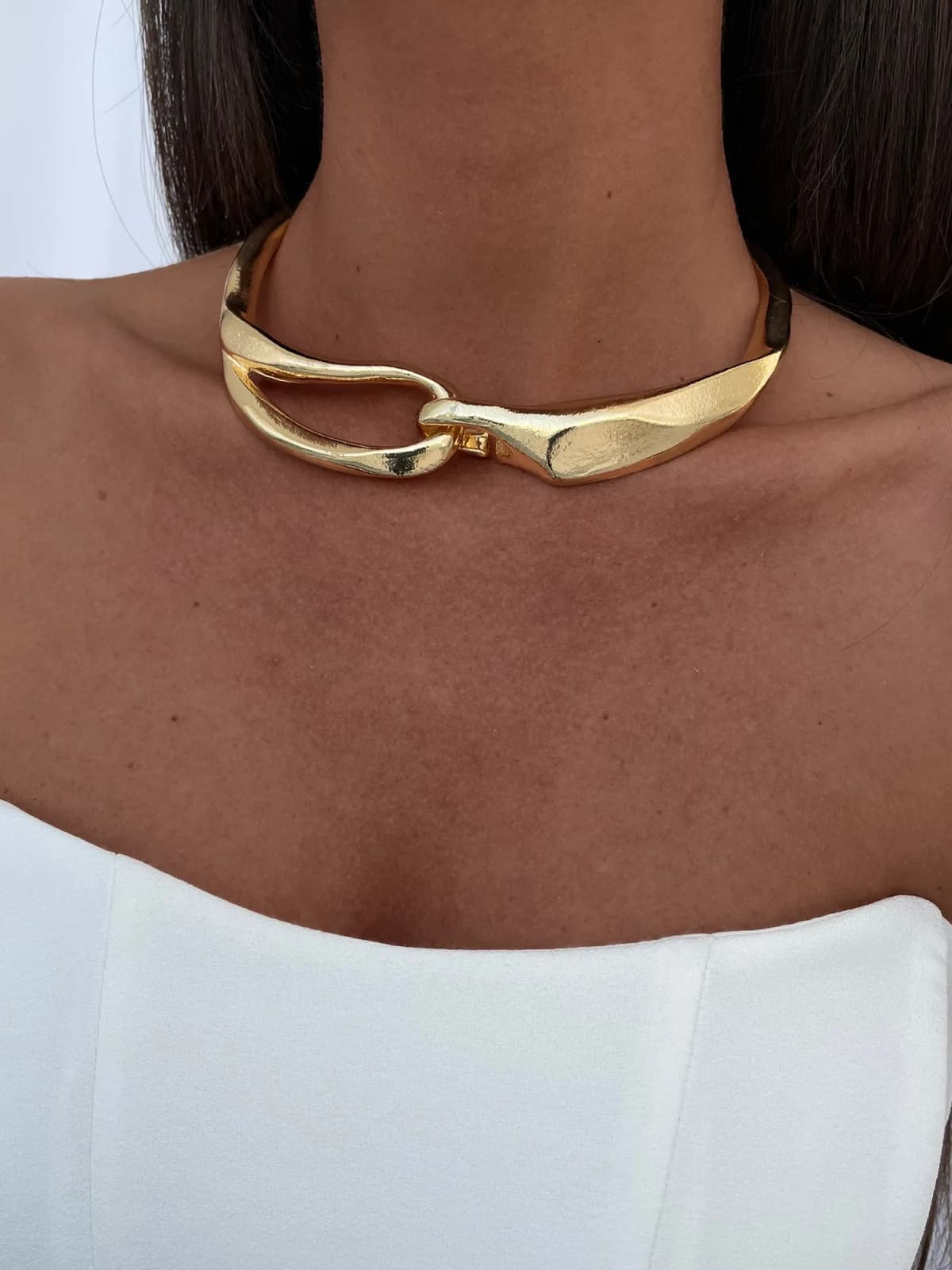 Özel Seri Marka Model Gold Choker Kolye