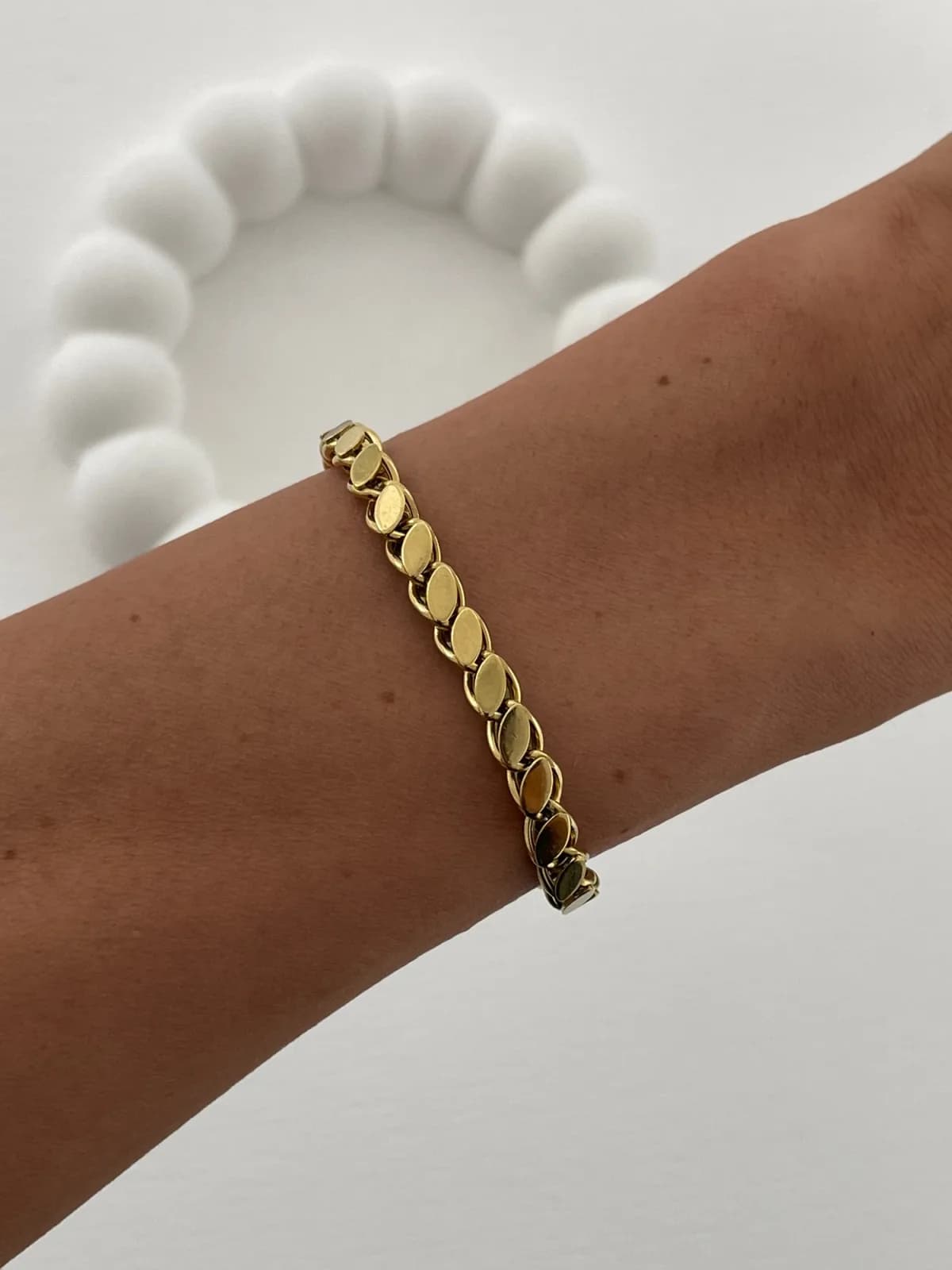 Çelik Arpa Tasarım Gold Bileklik