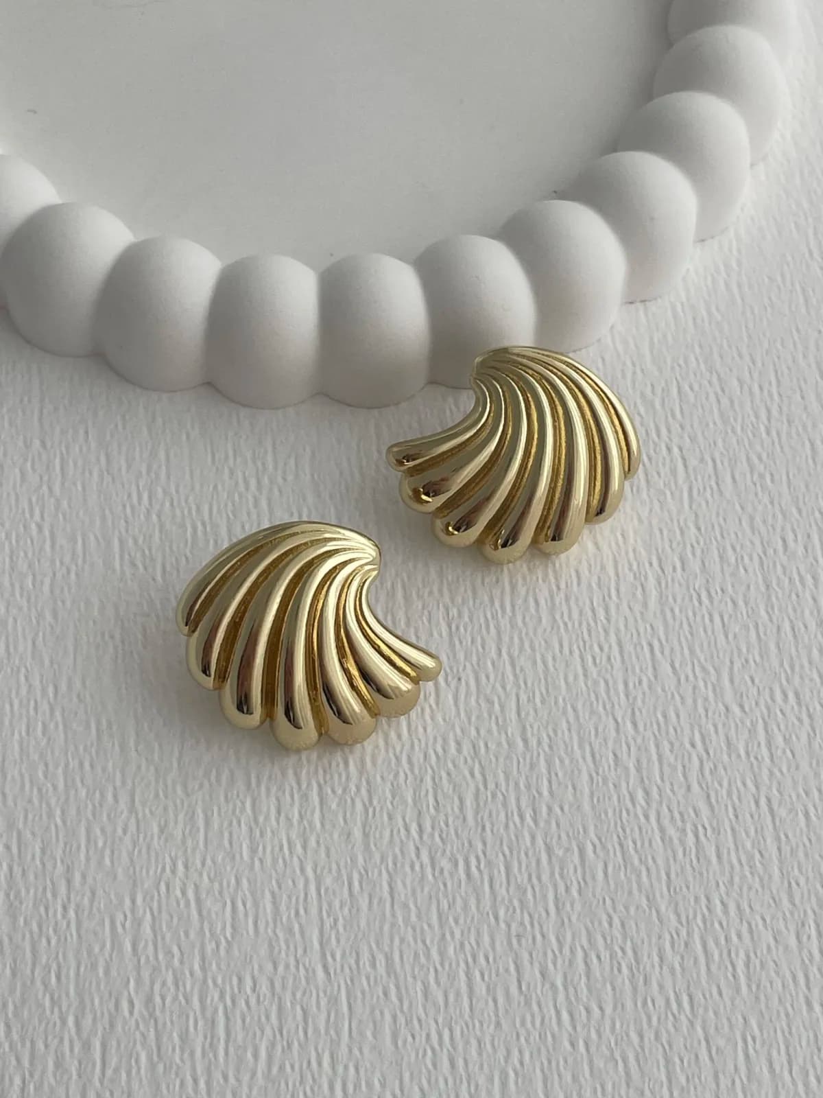 Özel Seri Kanat Tasarım Gold Küpe