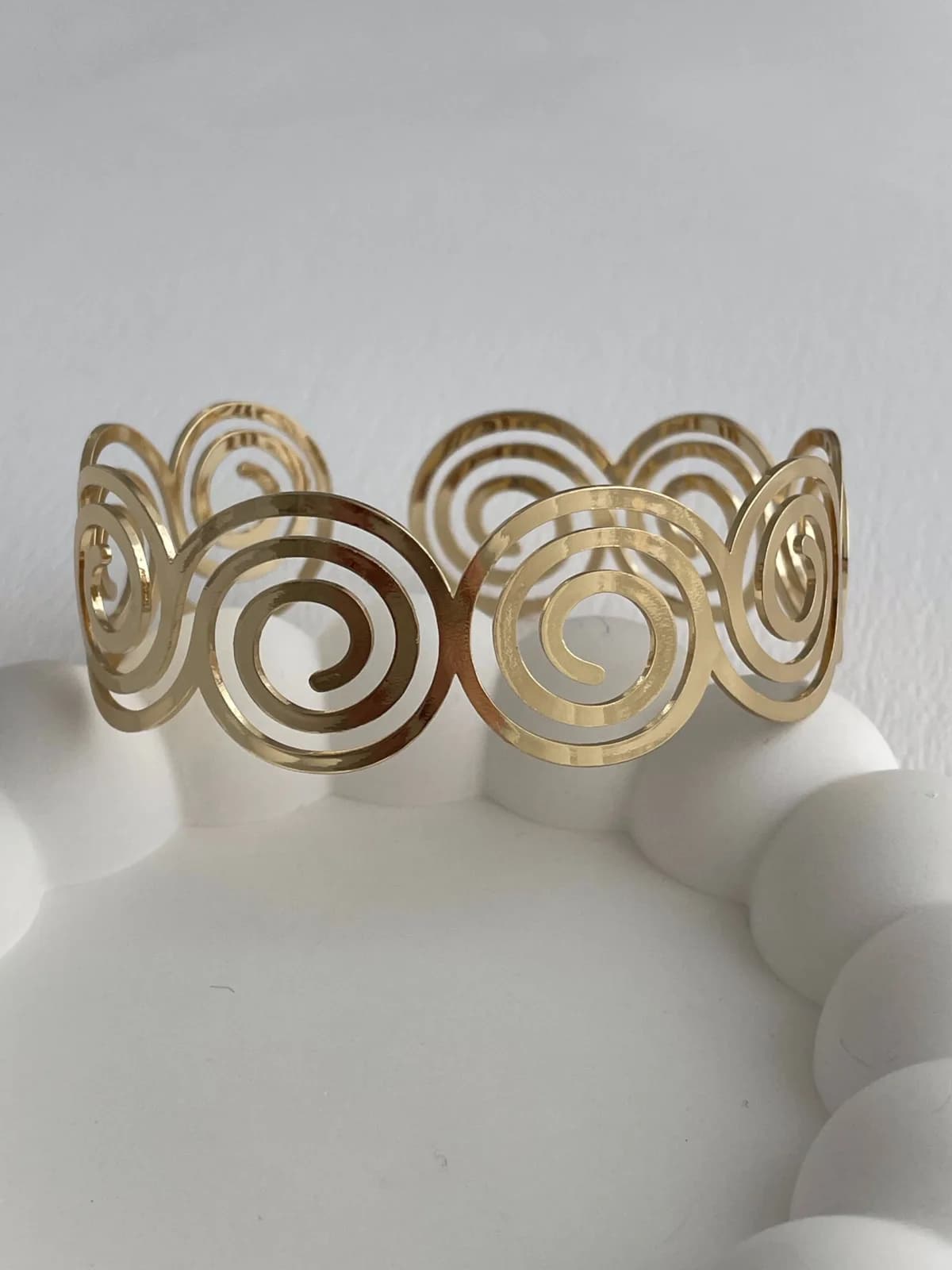 Özel Seri Spiral Tasarım Gold Ayarlanabilir Pazu Bileklik