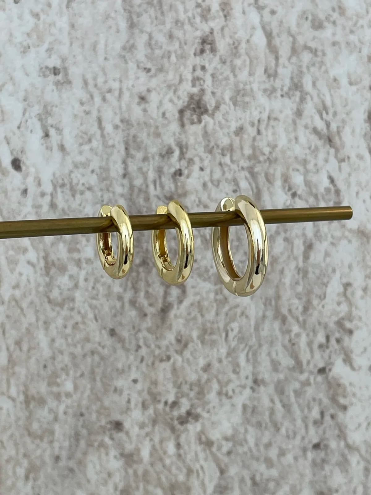 Özel Seri Küçük Gold Halka Küpe