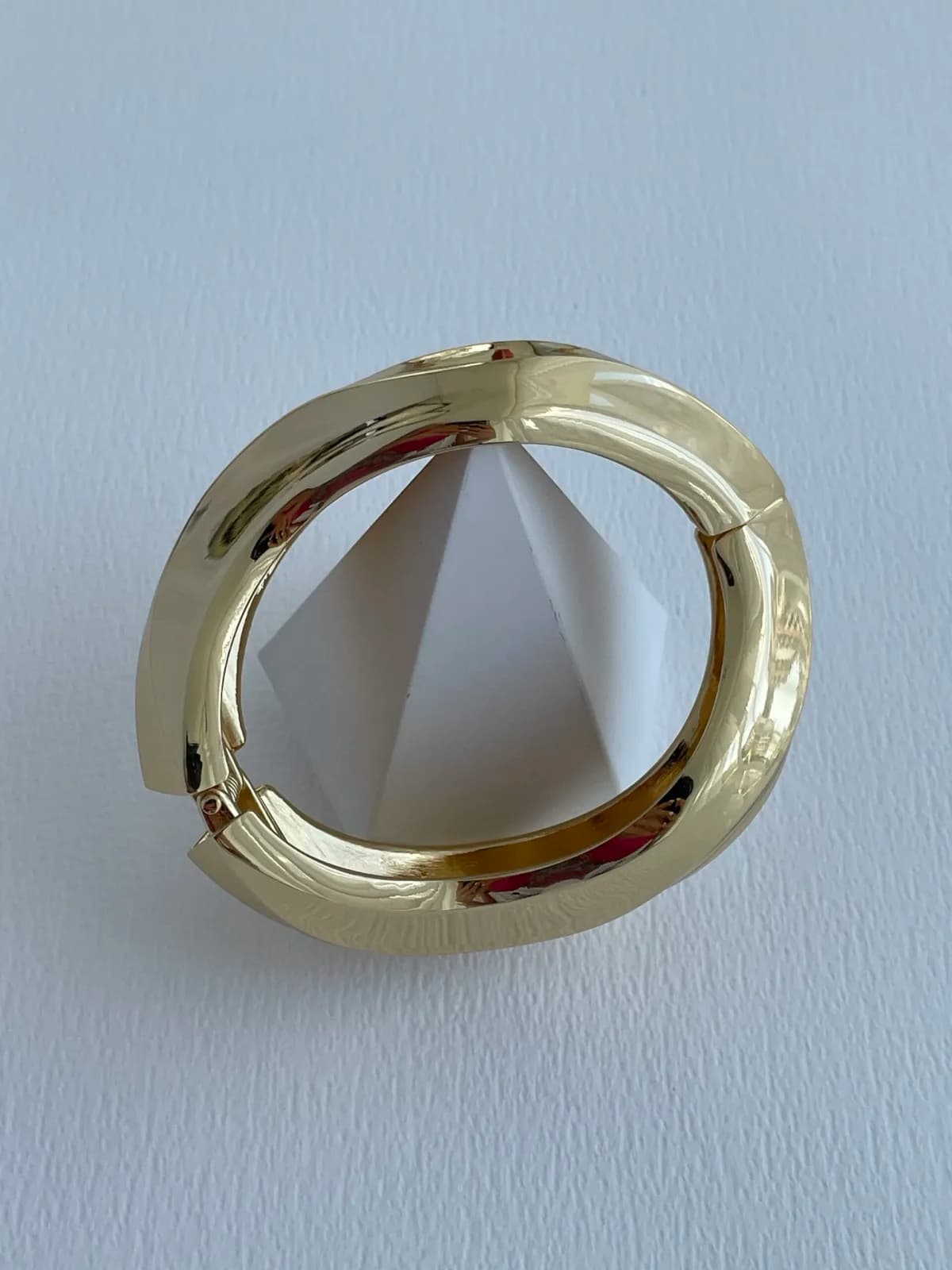 Özel Seri Kalın Kıvrım Tasarım Gold Kelepçe Bileklik