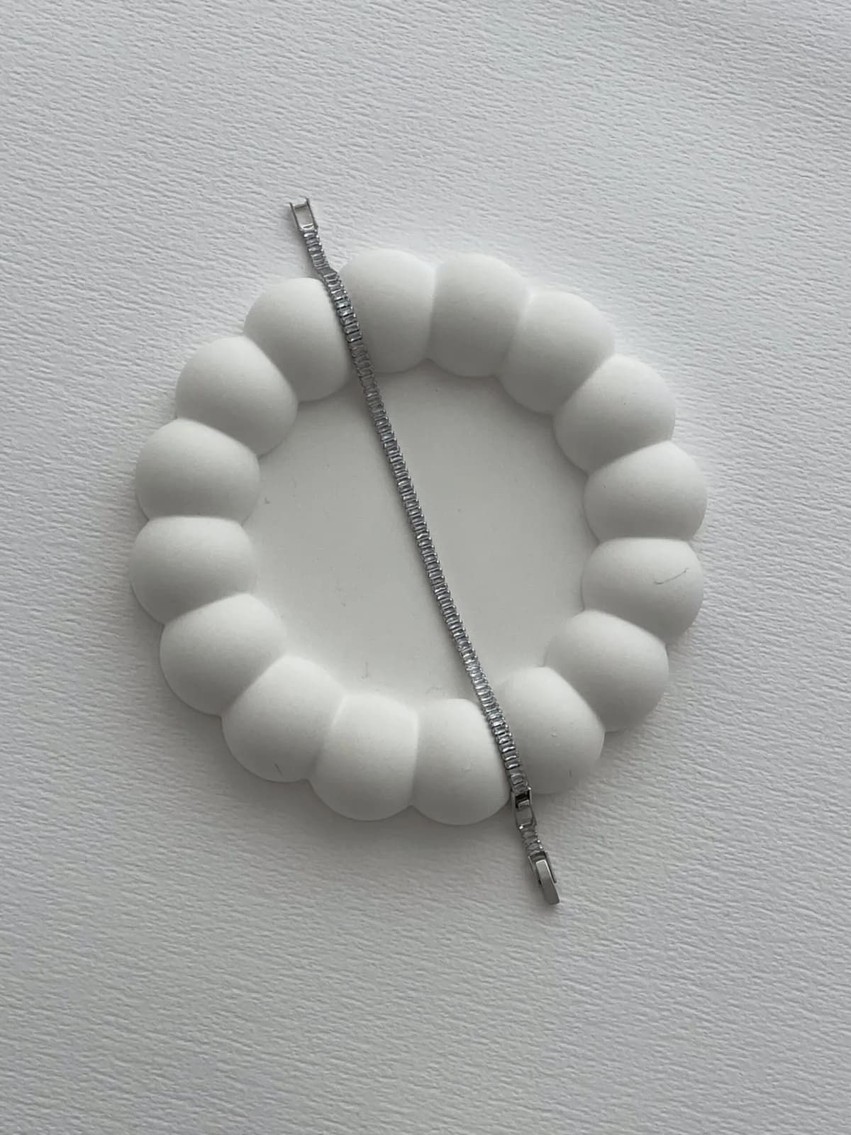Özel Seri İnce Baget Taşlı Gümüş Bileklik 3mm
