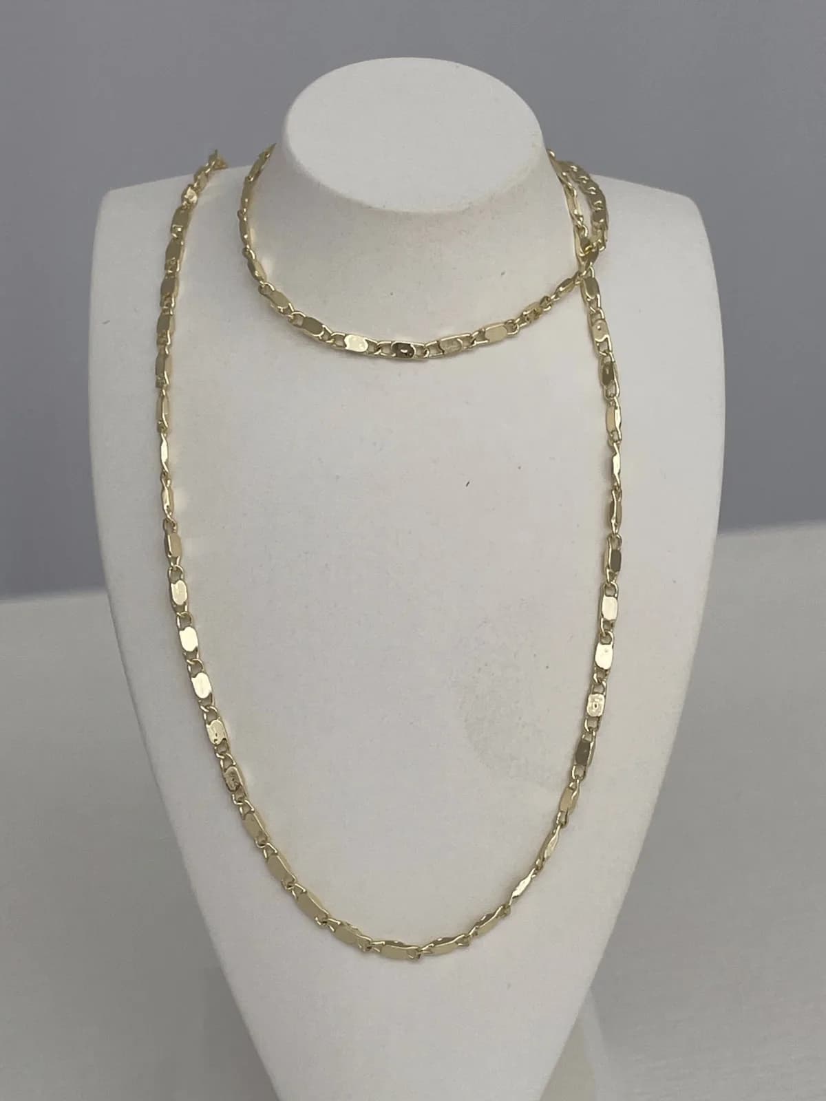 Özel Seri İnce Ezme Figaro Zincir Gold Kolye 60 Cm