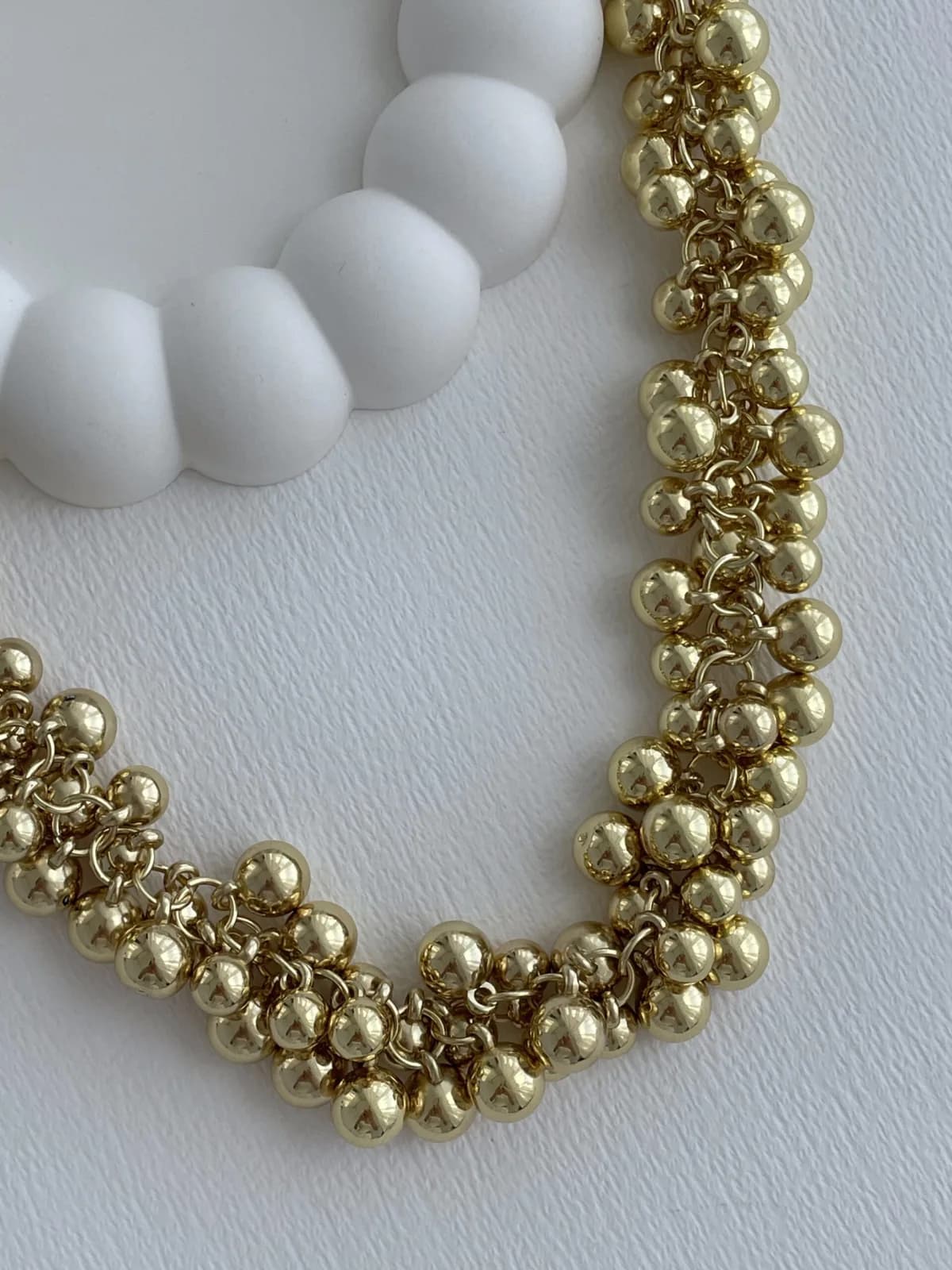 Özel Seri Saçak Top Tasarım Gold Kolye