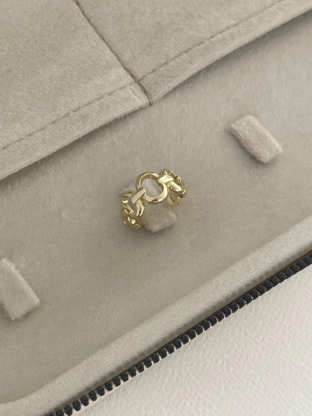 Özel Seri Oval Tasarım Ayarlanabilir Gold Yüzük