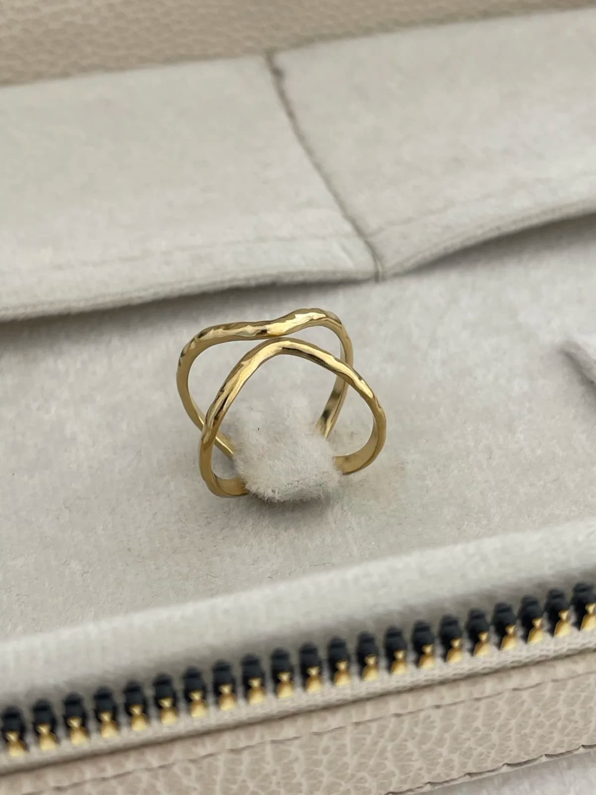 Özel Seri Pinterest Model Gold Ayarlanabilir Yüzük