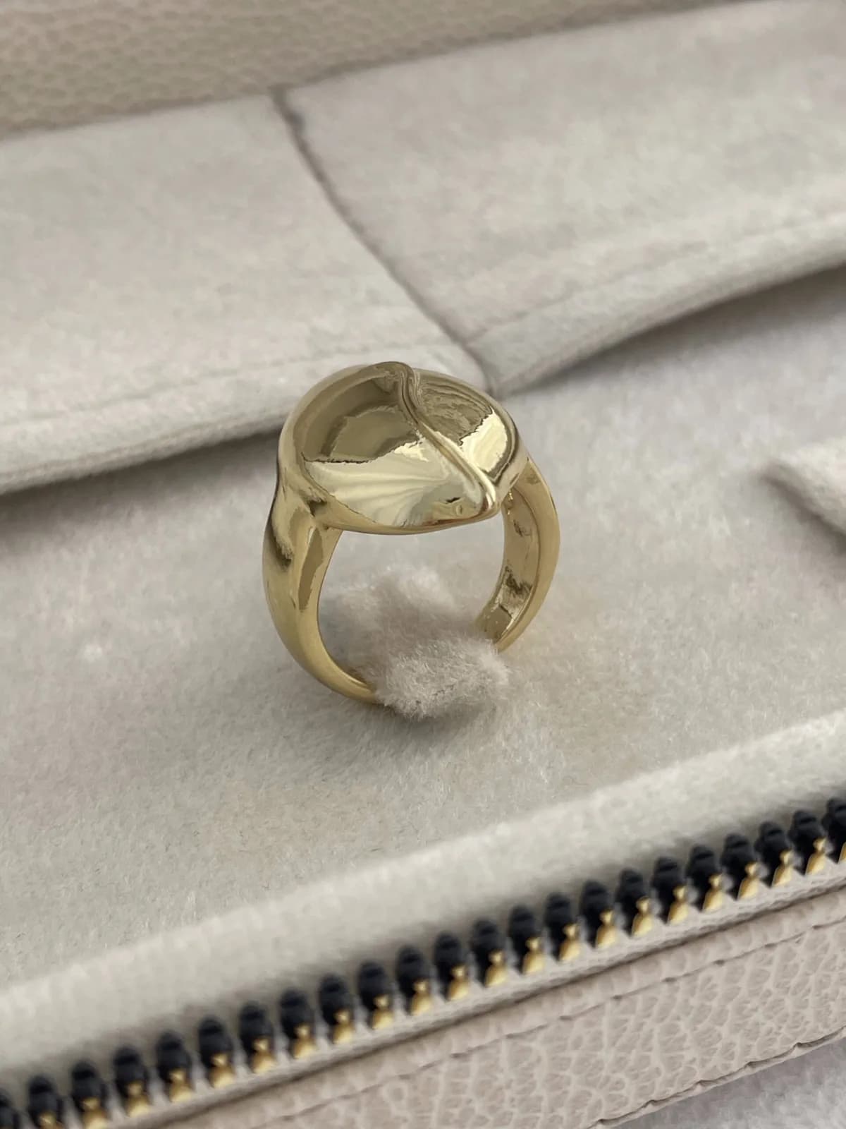 Özel Seri Yaprak Tasarım Ayarlanabilir Gold Yüzük
